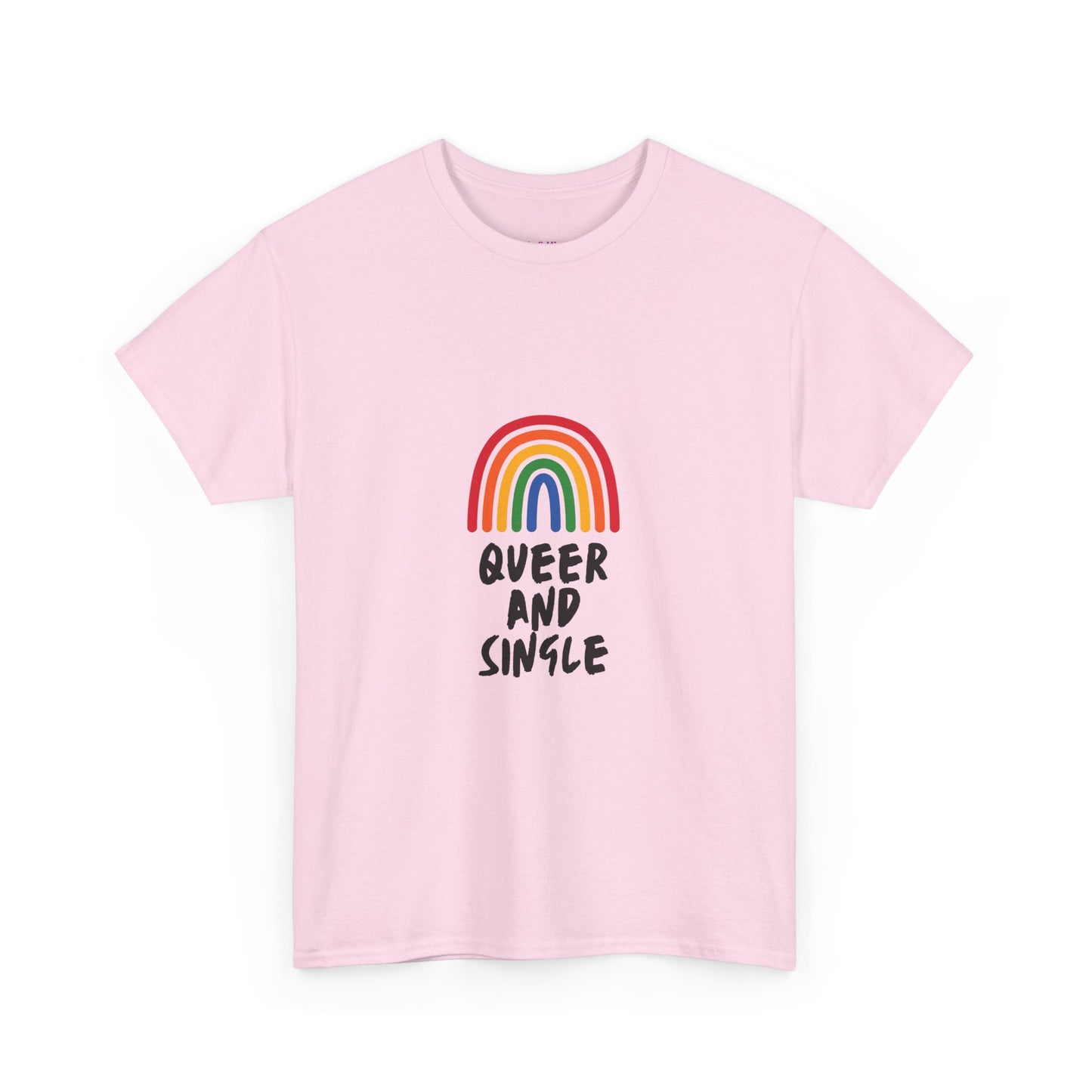 Queer and Single Rainbow // Short Sleeve Tee