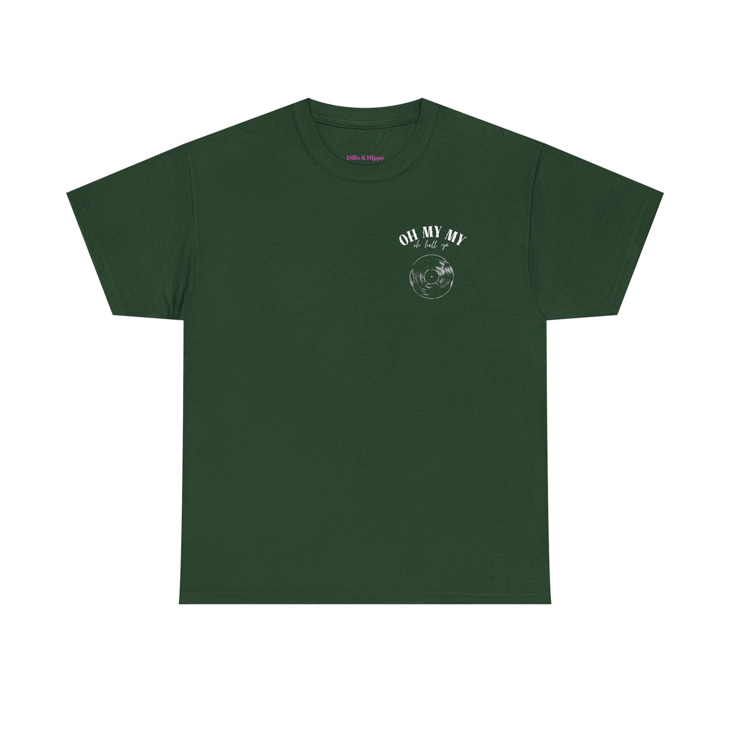 Oh My My Vintage Vinyl Graphic - Pocket Placement // Unisex Heavy Cotton Tee - Perfect for Music Lovers