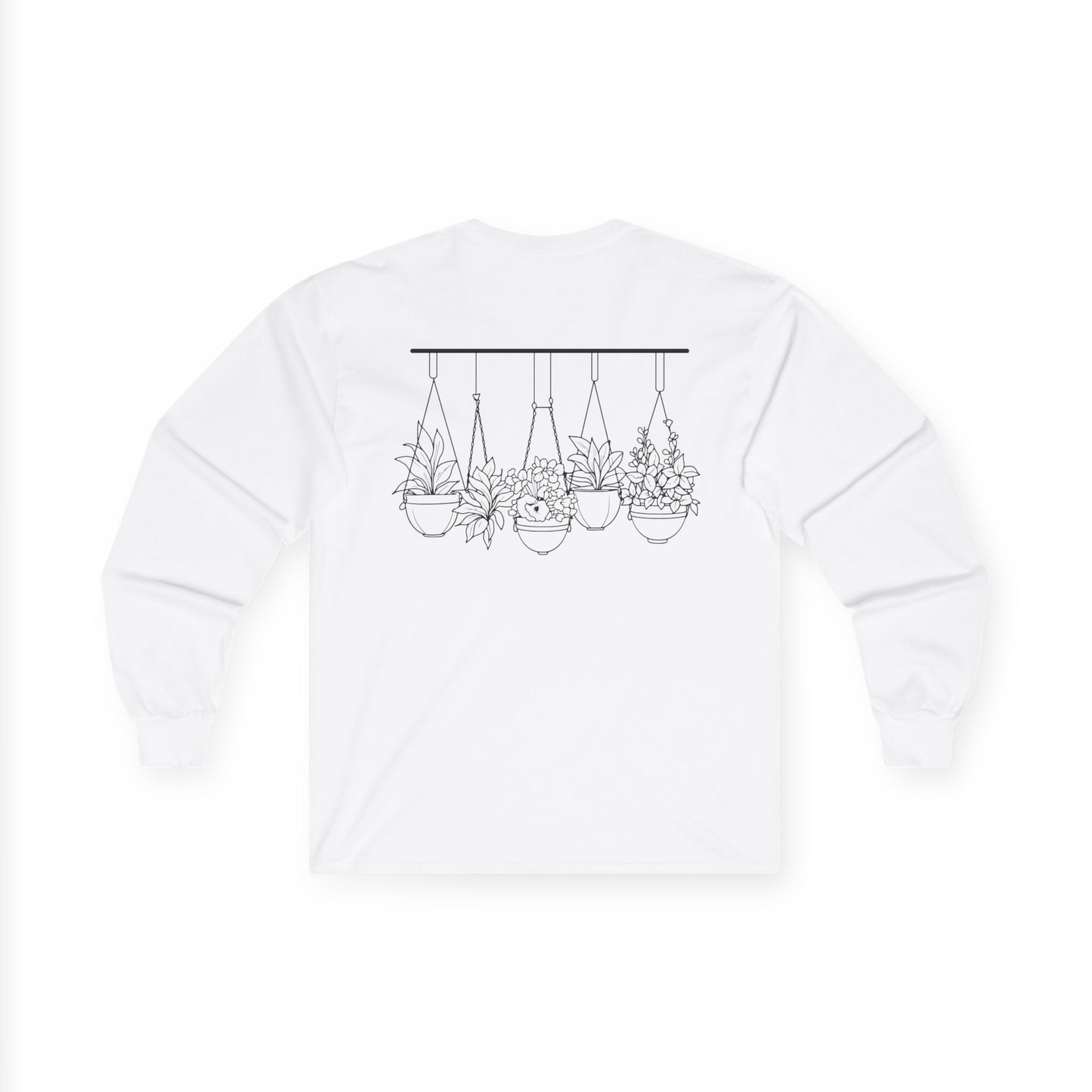 Hangin' With My Buds // Unisex Ultra Cotton Long Sleeve Tee - 'Happy Plants' Botanical Design