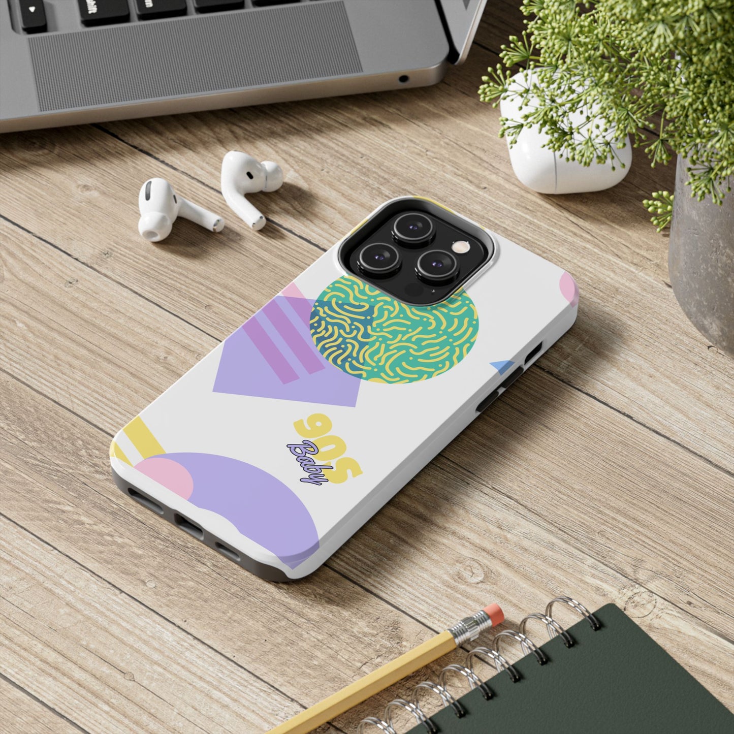 Pastel 90s Baby and Shapes // iPhone Case