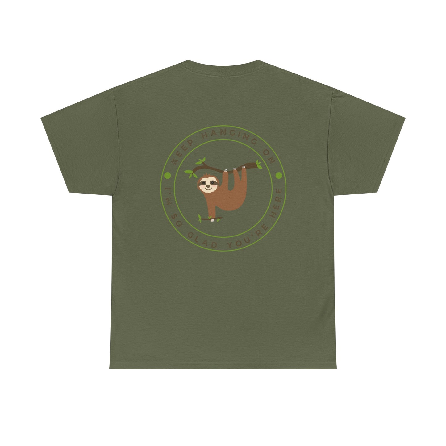 Keep Hangin' On - Sloth // Unisex Heavy Cotton Tee - Motivational
