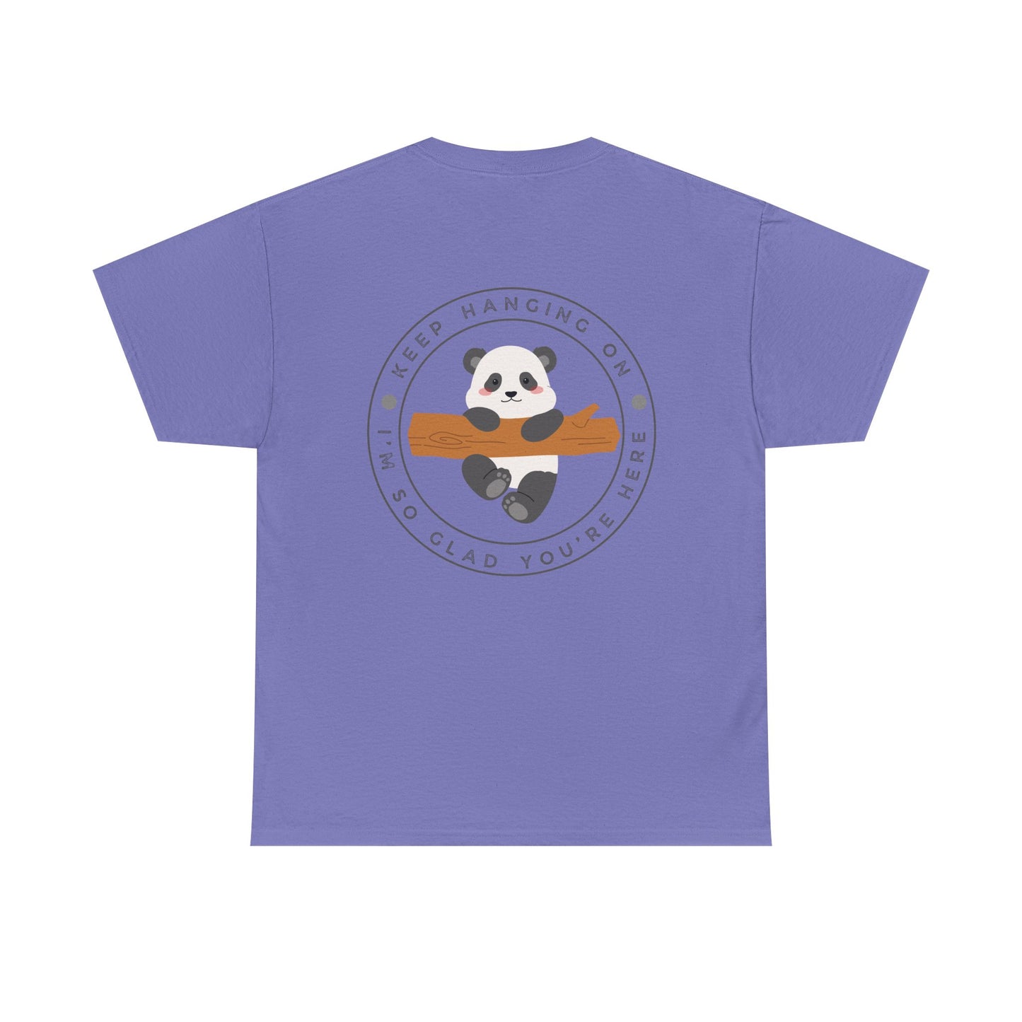 Keep Hangin' On - Panda // Unisex Heavy Cotton Tee -Vibes Graphic Shirt