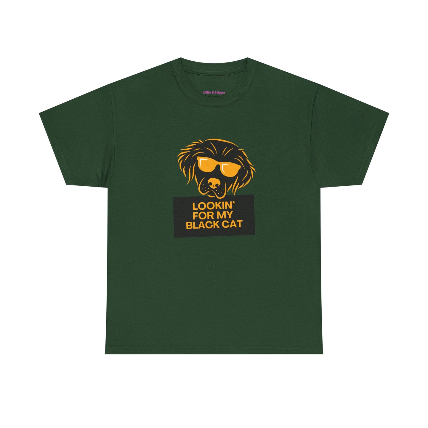 Golden Retriever with Sign // Unisex Heavy Cotton Tee