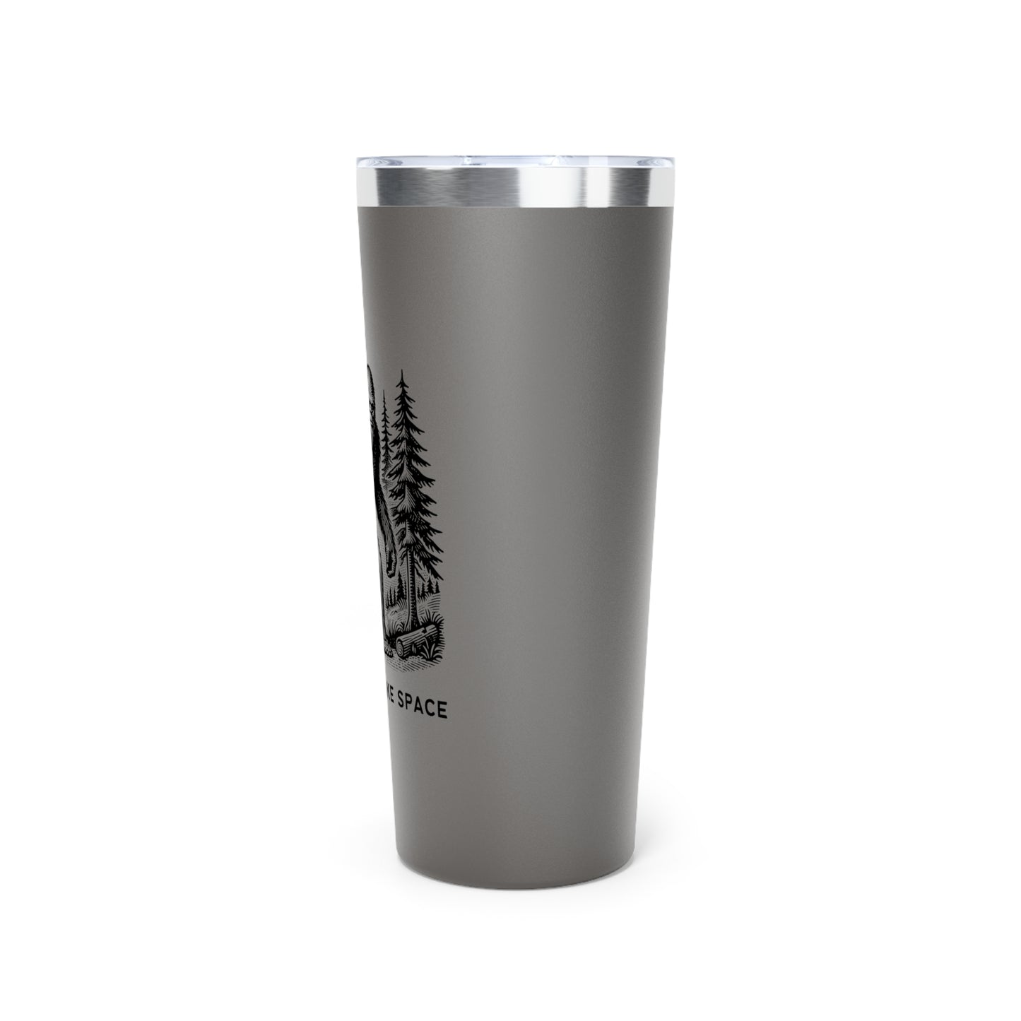 Bigfoot It's Ok To Take Space // Copper Vacuum Insulated Tumbler, 22oz - Blue Text