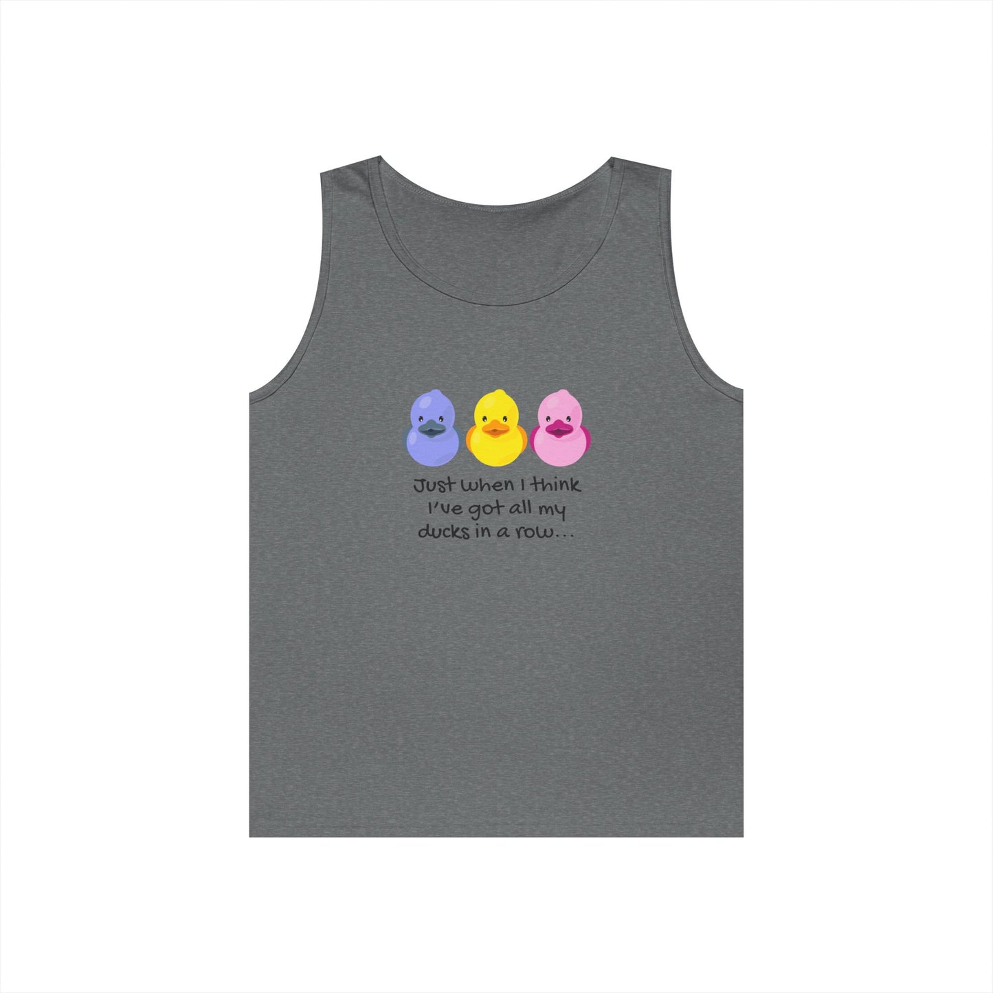 Ducks in a Row // Unisex Heavy Cotton Tank Top