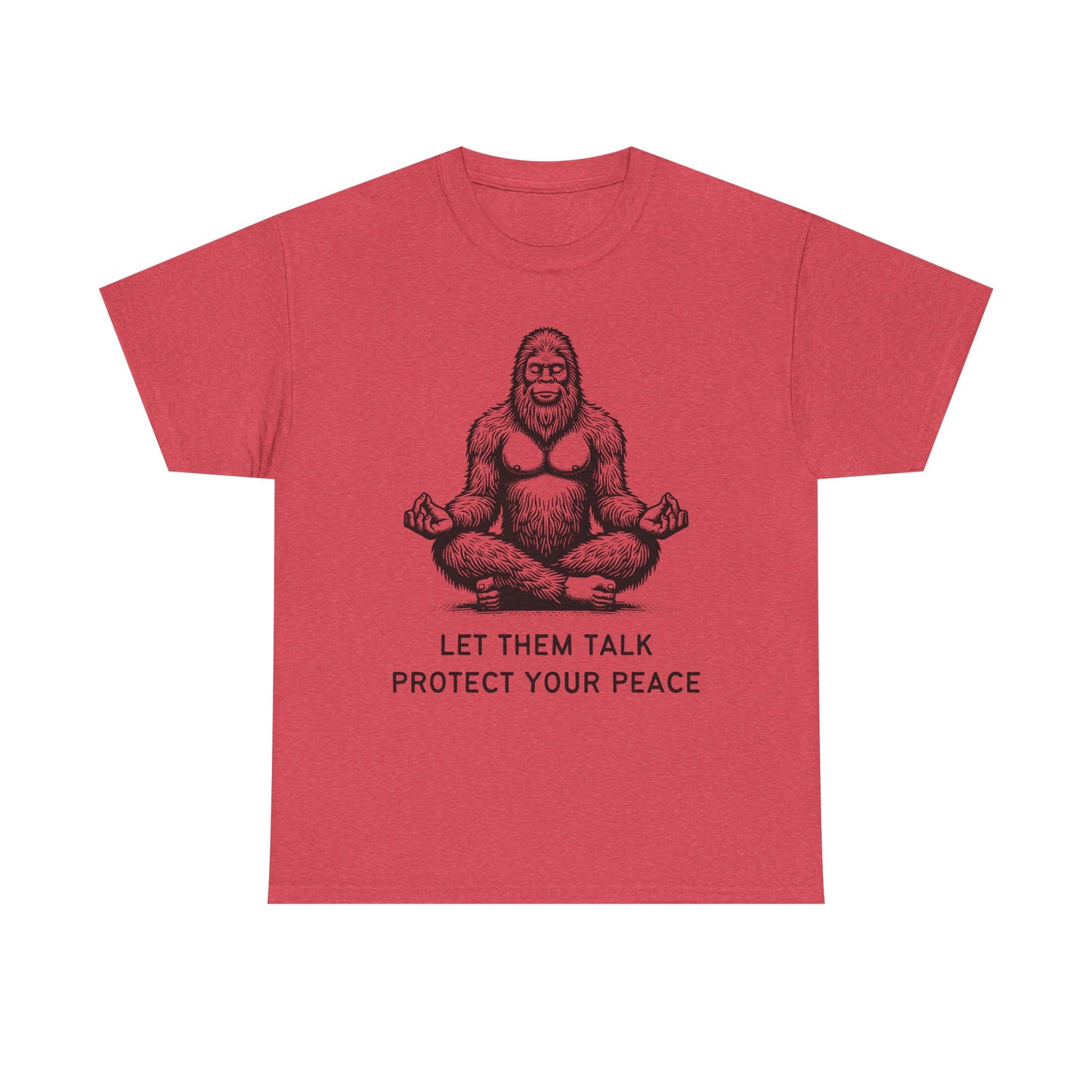 Bigfoot - Protect Your Peace // Unisex Heavy Cotton Tee - Comfortable, Relaxed Fit T-Shirt for Chill Vibes & Mental Health