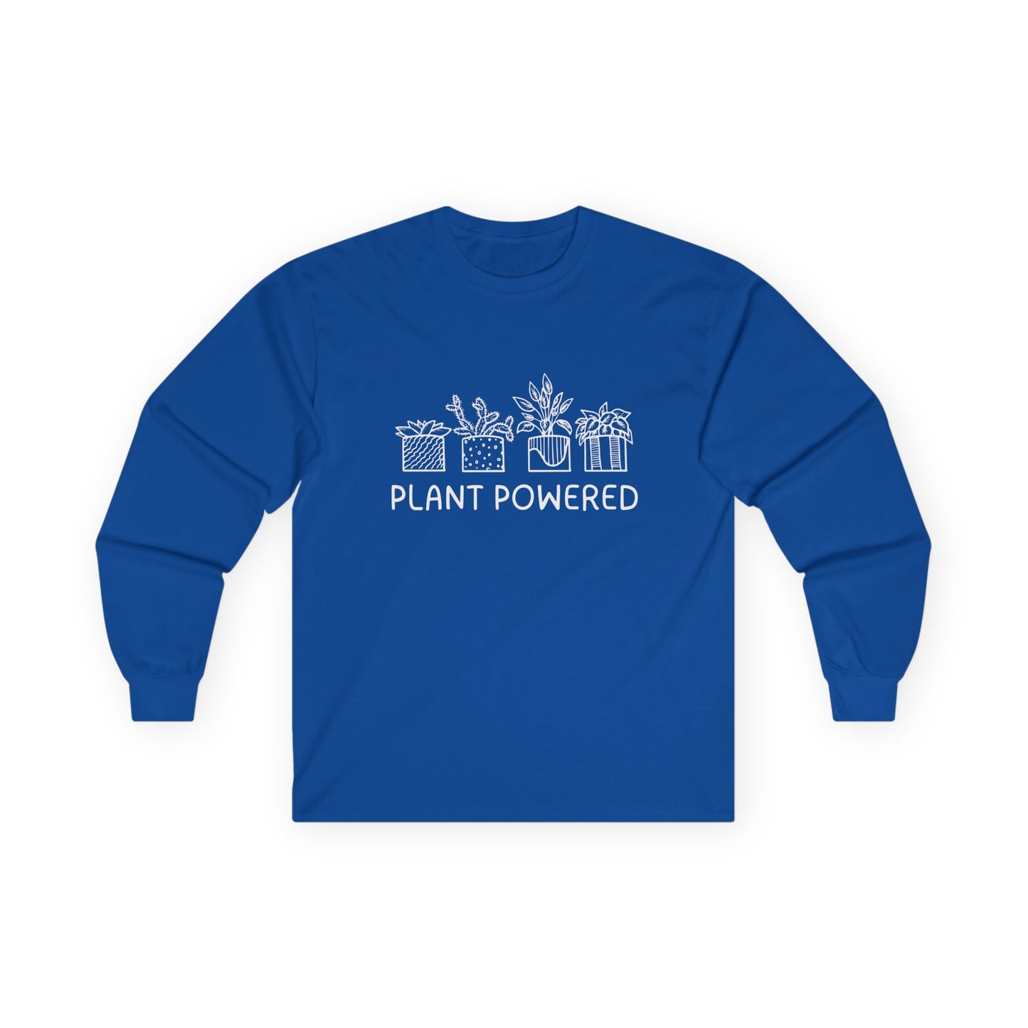 Plant Powered // Unisex Long Sleeve Tee - Eco-Friendly Plant Lovers Shirt