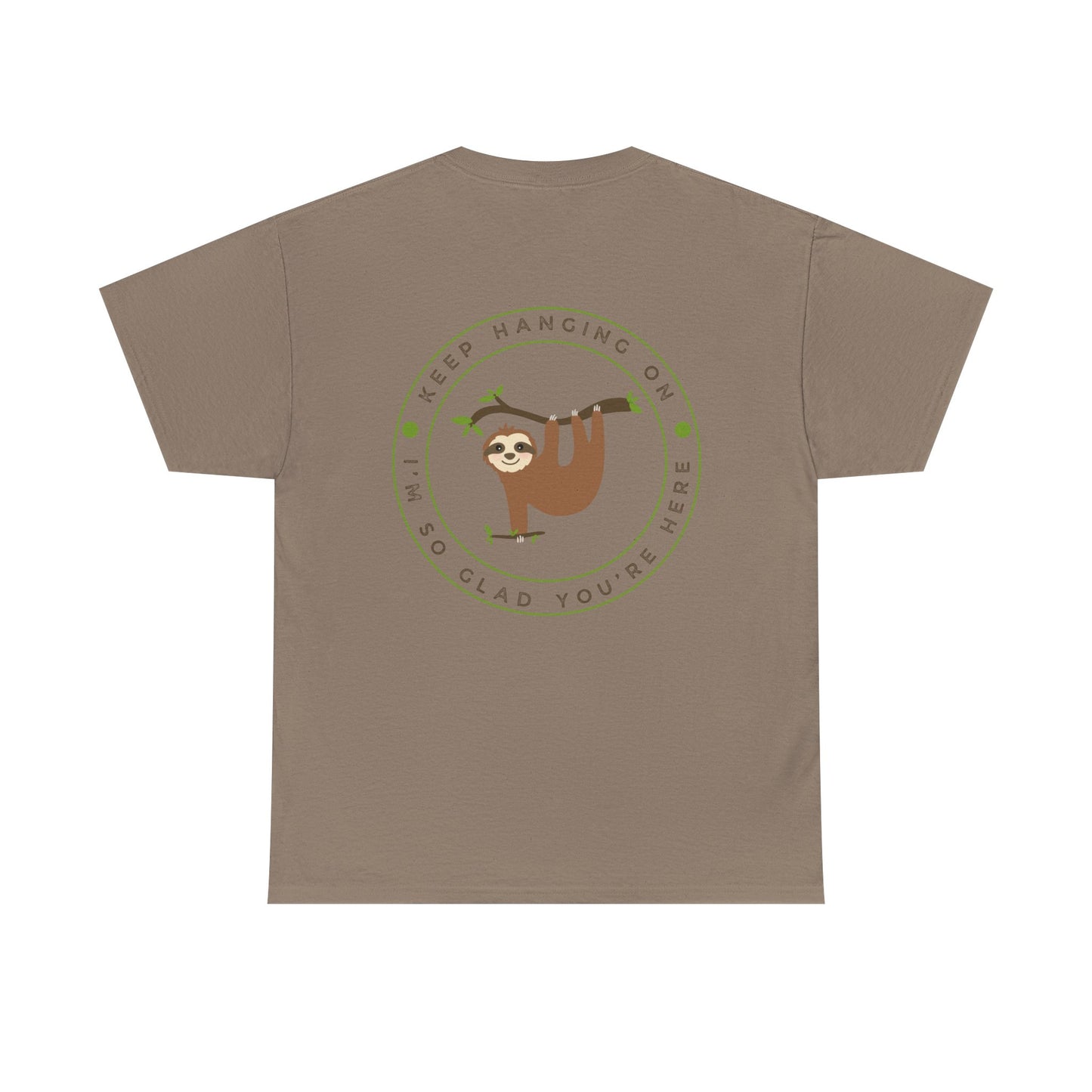 Keep Hangin' On - Sloth // Unisex Heavy Cotton Tee - Motivational