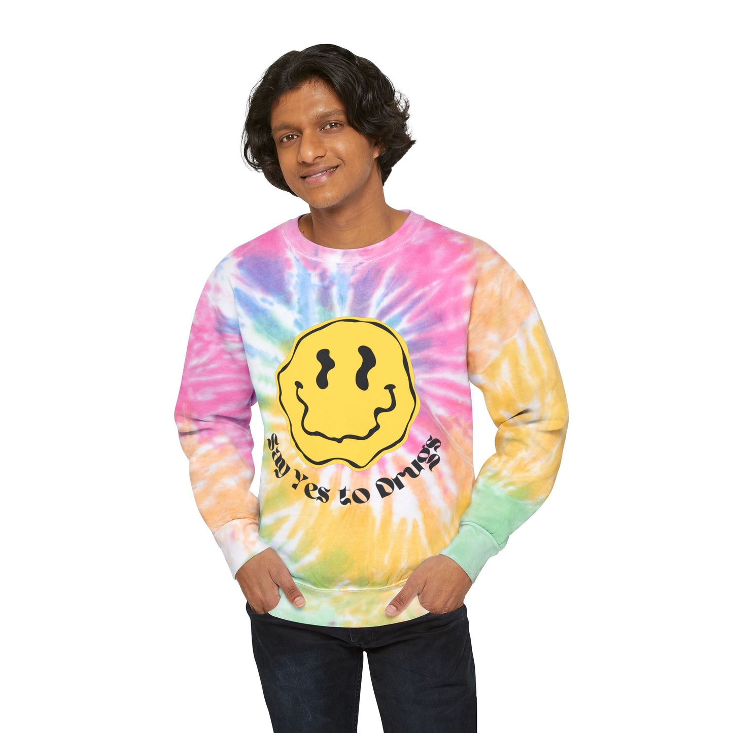Say Yes to Drugs // Unisex Tie-Dye Sweatshirt