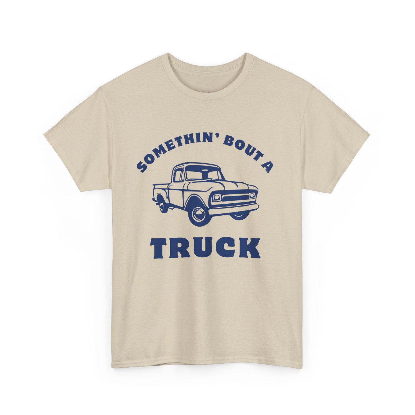 Somethin' Bout a Truck - Navy Pickup // Unisex Heavy Cotton Tee - Perfect for Truck Lovers