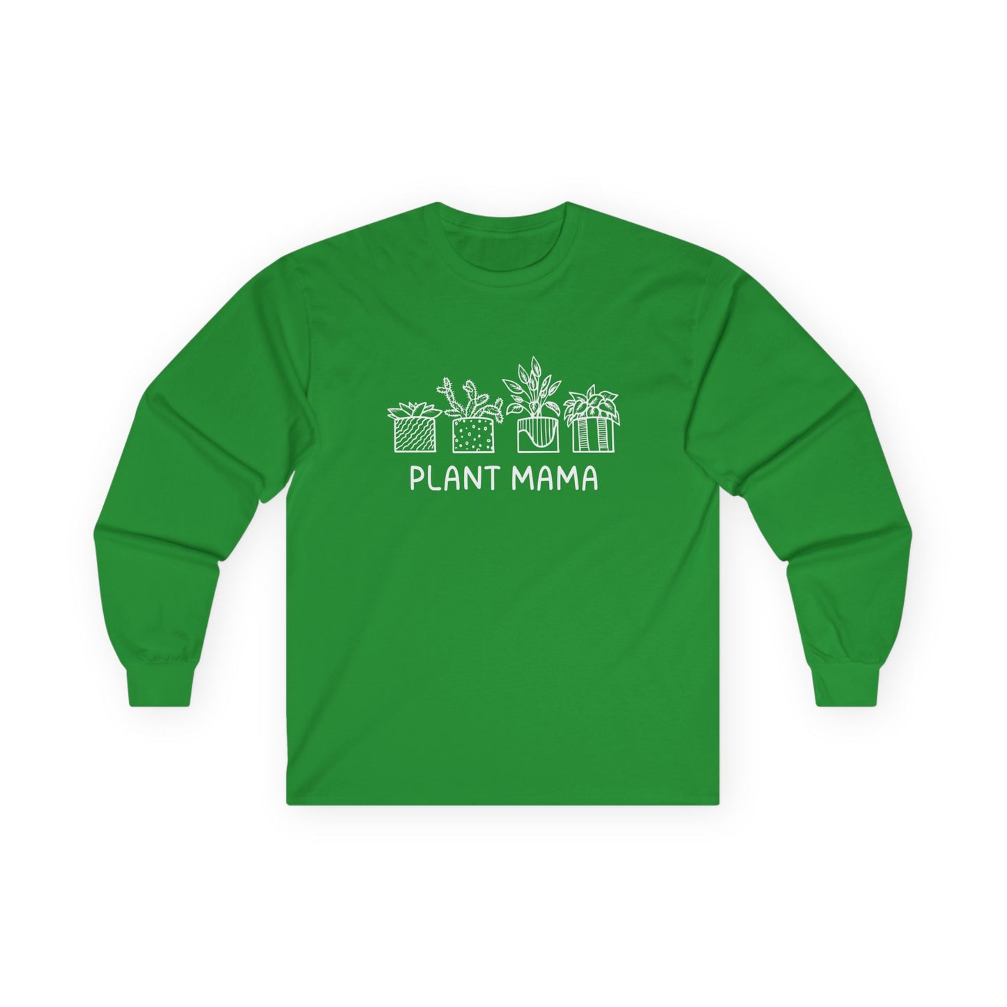 Plant Mama // Long Sleeve Tee - Unisex Cotton Shirt for Plant Lovers