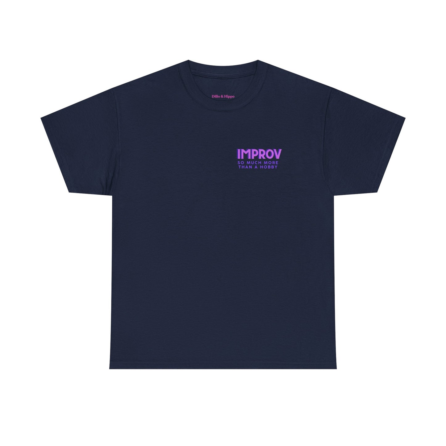 Improv, Multi Color "Yes, And" Double-sided // Colorful Affirmation Unisex Heavy Cotton Tee