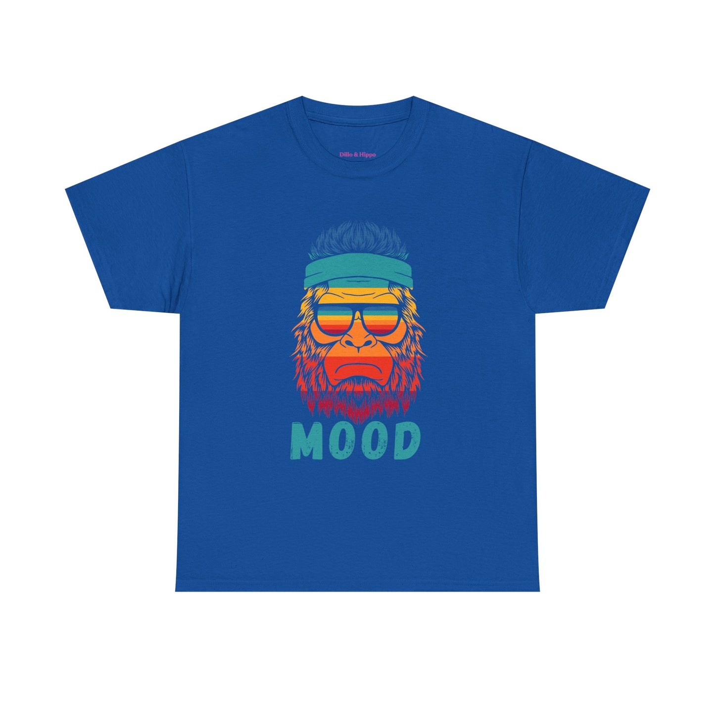 Bigfoot Mood // Retro Mood Unisex Heavy Cotton Tee - Colorful Graphic T-Shirt