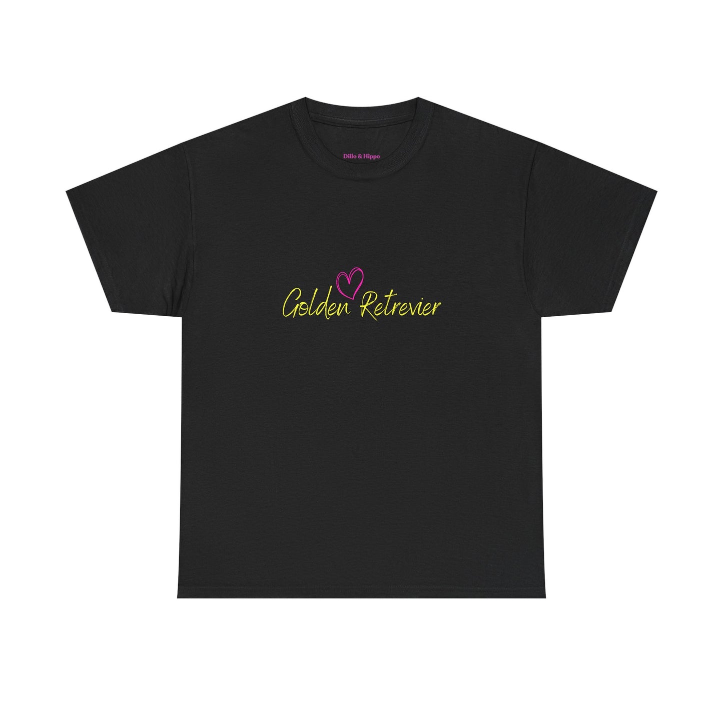 Golden Retriever Woofin' For My Black Cat // Unisex Heavy Cotton Tee - Relationship Dynamics