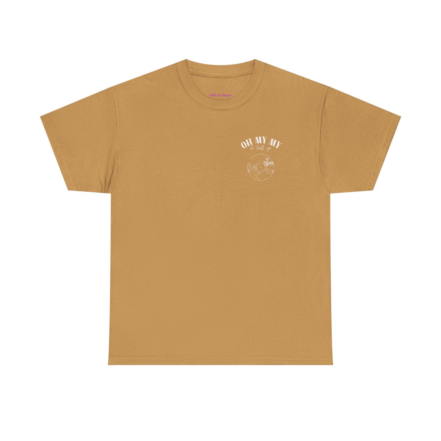 Oh My My Vintage Vinyl Graphic - Pocket Placement // Unisex Heavy Cotton Tee - Perfect for Music Lovers