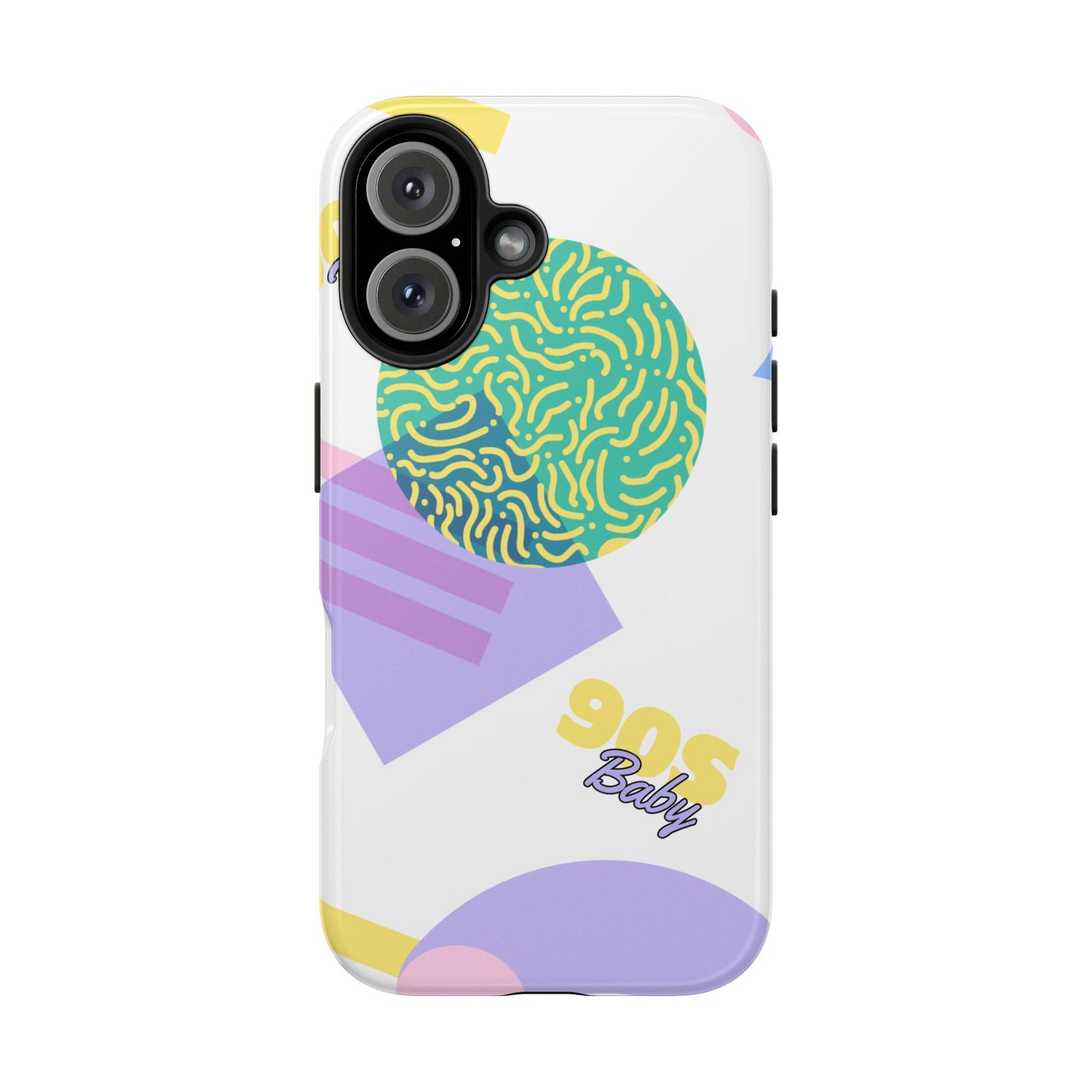 Pastel 90s Baby and Shapes // iPhone Case