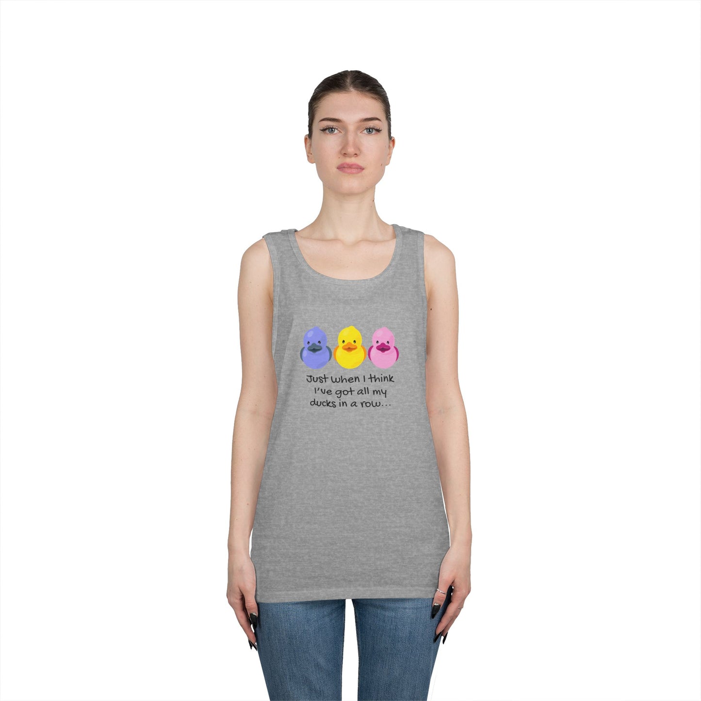 Ducks in a Row // Unisex Heavy Cotton Tank Top