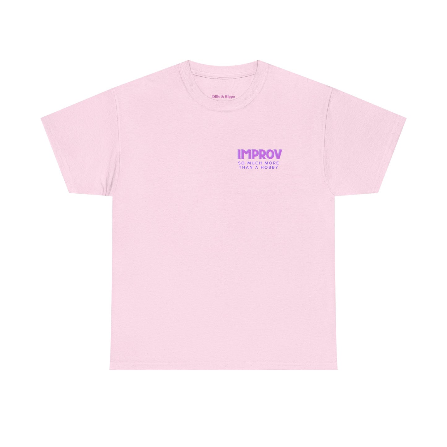 Improv, Multi Color "Yes, And" Double-sided // Colorful Affirmation Unisex Heavy Cotton Tee