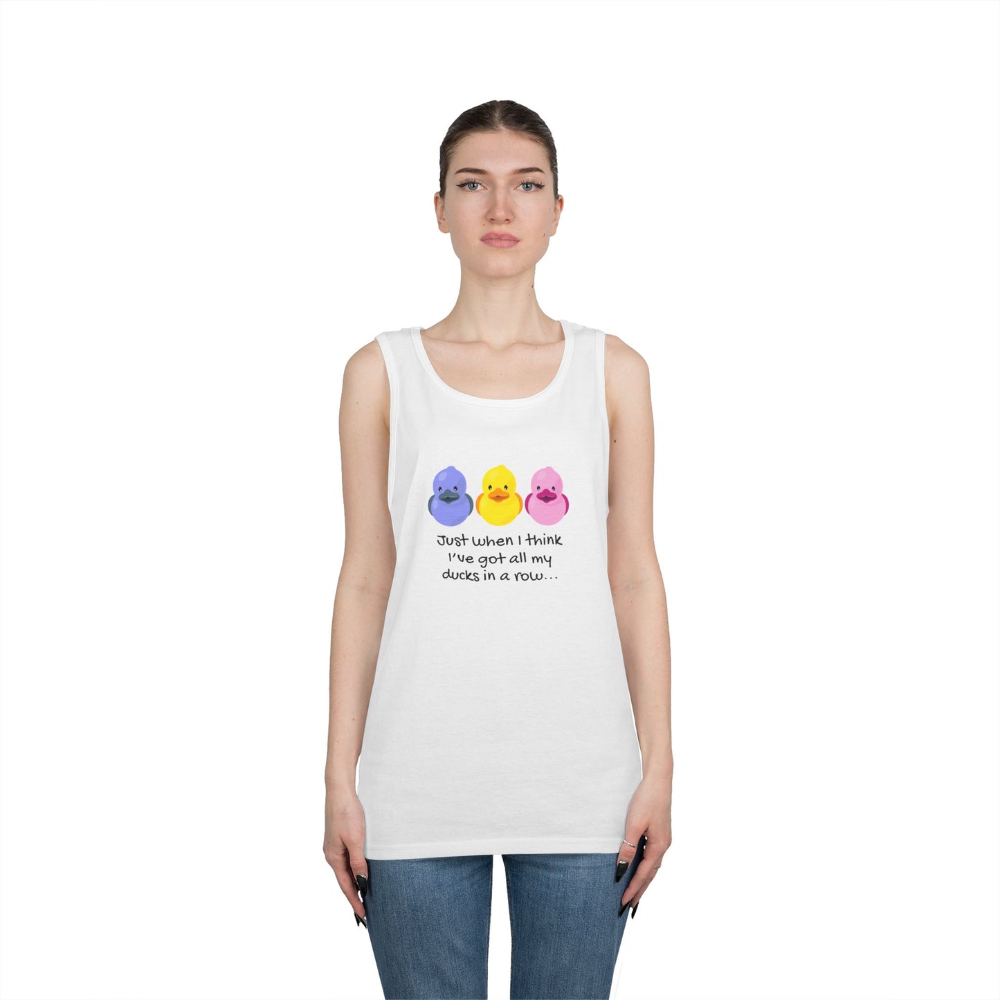 Ducks in a Row // Unisex Heavy Cotton Tank Top