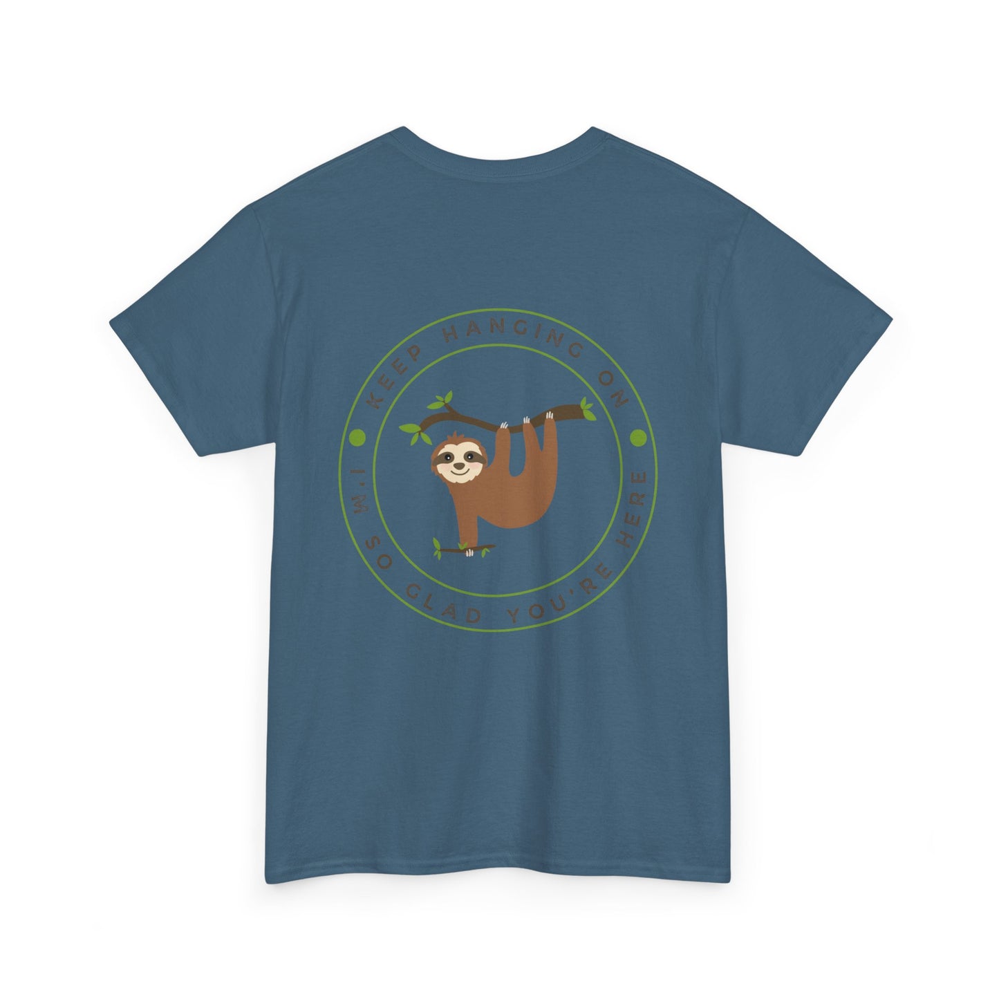 Keep Hangin' On - Sloth // Unisex Heavy Cotton Tee - Motivational