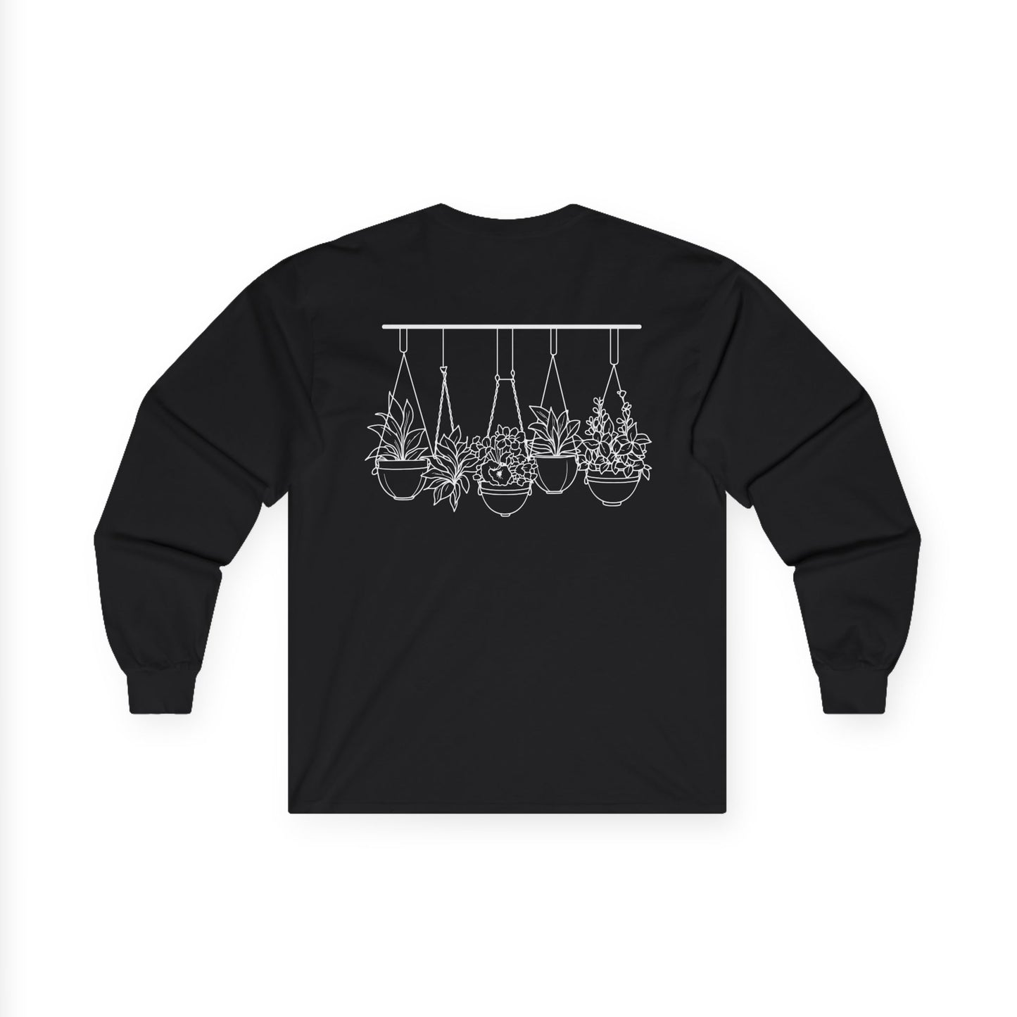 Hangin' With My Buds // Unisex Ultra Cotton Long Sleeve Tee - 'Happy Plants' Botanical Design