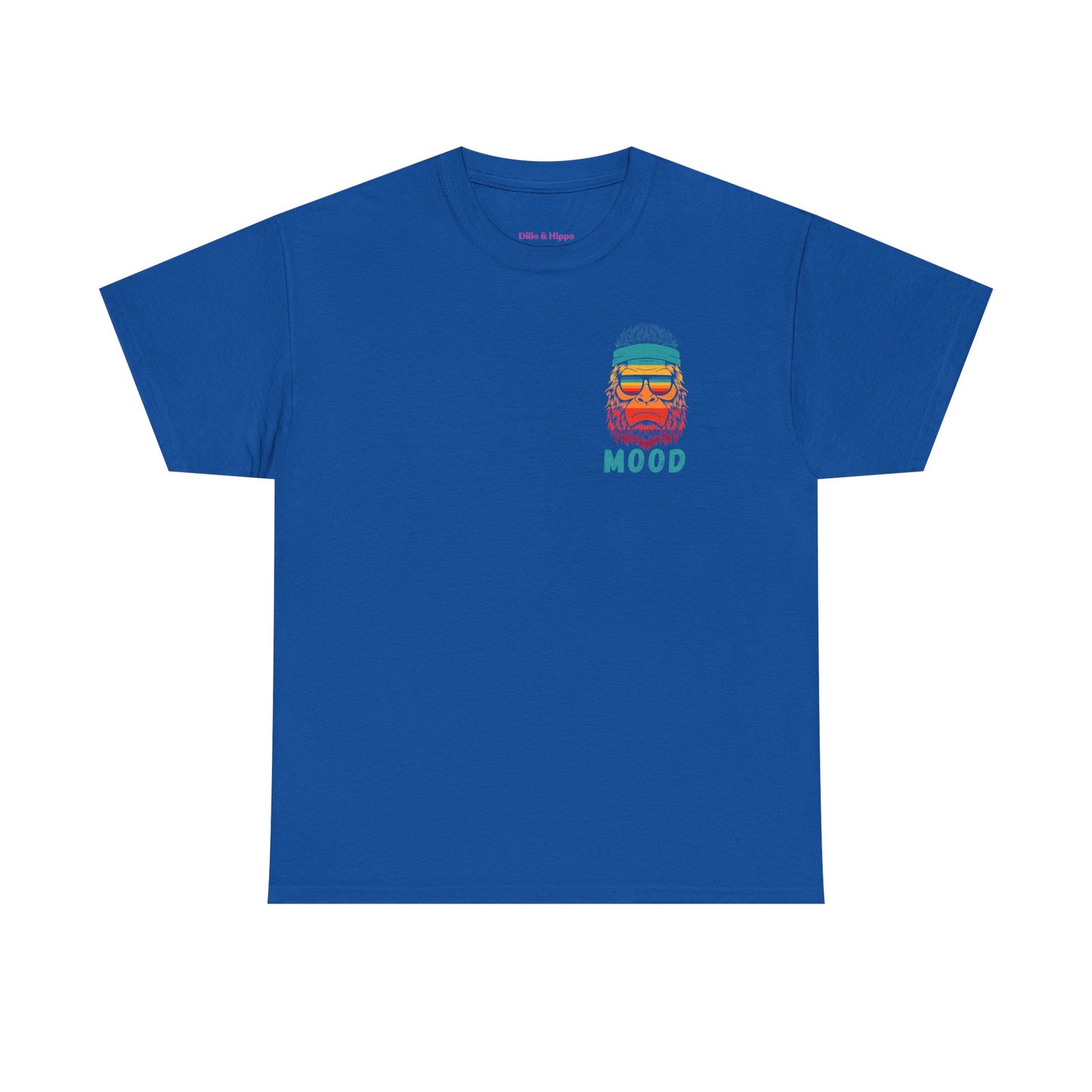 Bigfoot Mood - Pocket Placement // Retro Mood Unisex Heavy Cotton Tee - Colorful Graphic T-Shirt