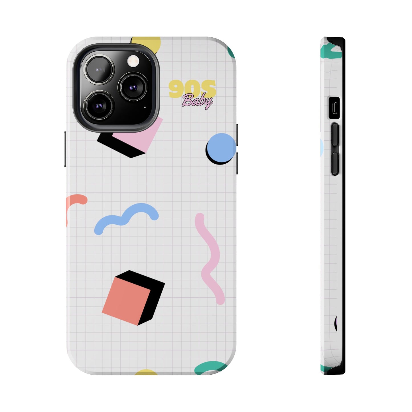 90s Baby Grid Paper Pattern // iPhone Case