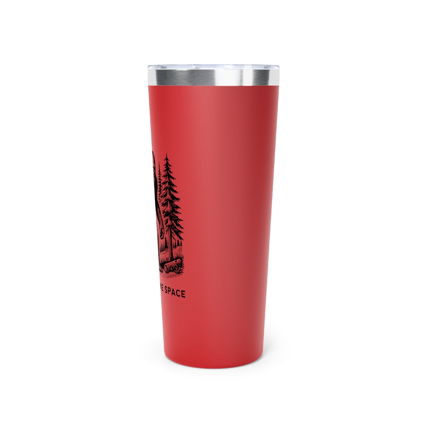 Bigfoot It's Ok To Take Space // Copper Vacuum Insulated Tumbler, 22oz - Blue Text