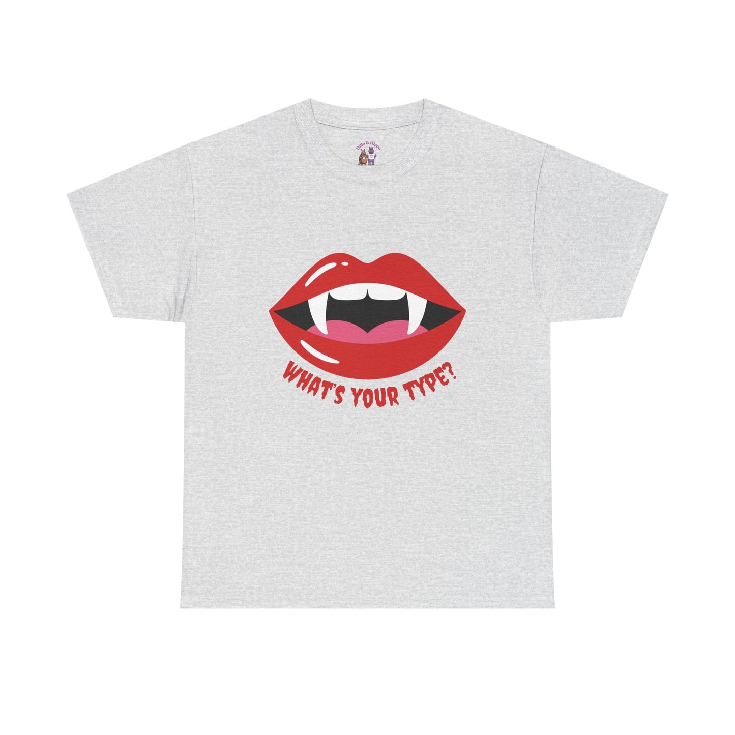 Vampire Lips Tee: Unisex Heavy Cotton Tee for Halloween, Party, Gift, Funny T-Shirt, Casual Wear, Trendy Fashion
