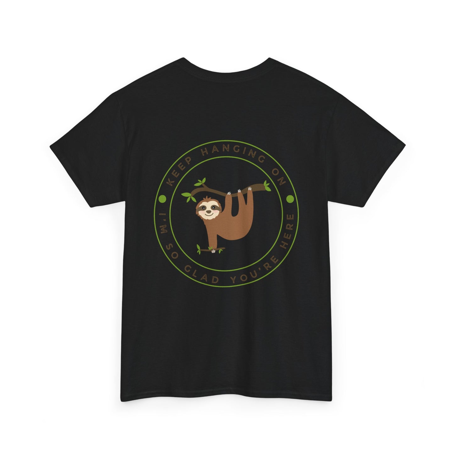 Keep Hangin' On - Sloth // Unisex Heavy Cotton Tee - Motivational