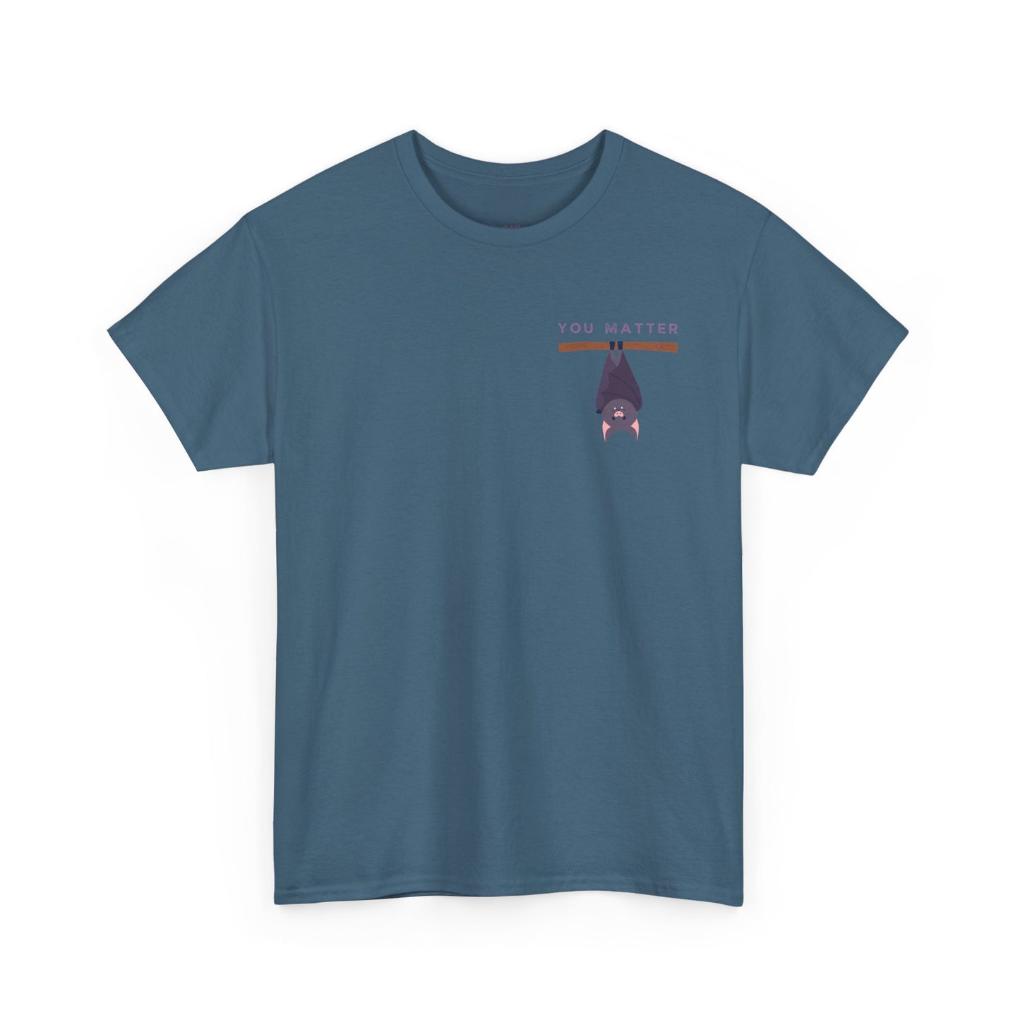 Keep Hangin' On - Bat // Inspirational Unisex Heavy Cotton Tee - 'You Matter' & 'Keep Hanging On' Design