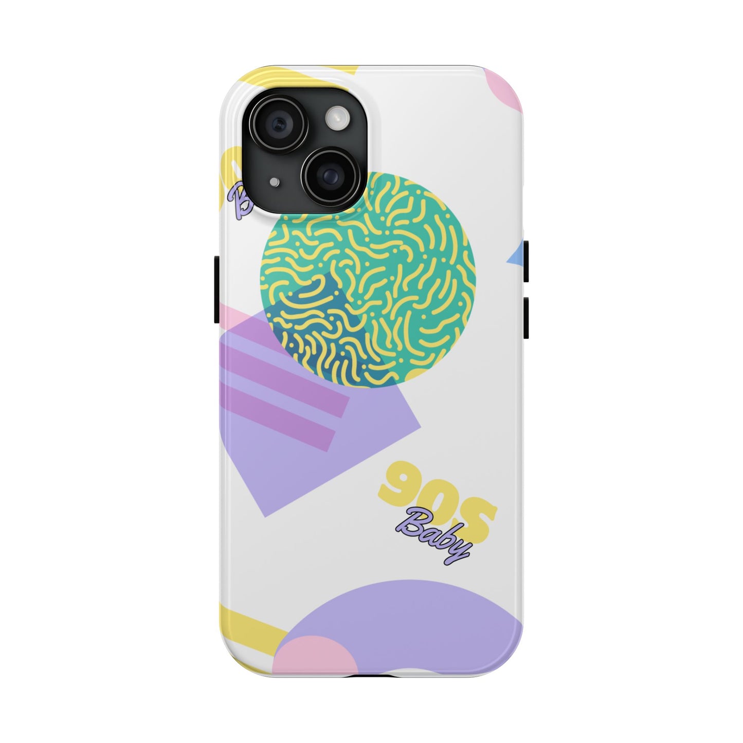 Pastel 90s Baby and Shapes // iPhone Case