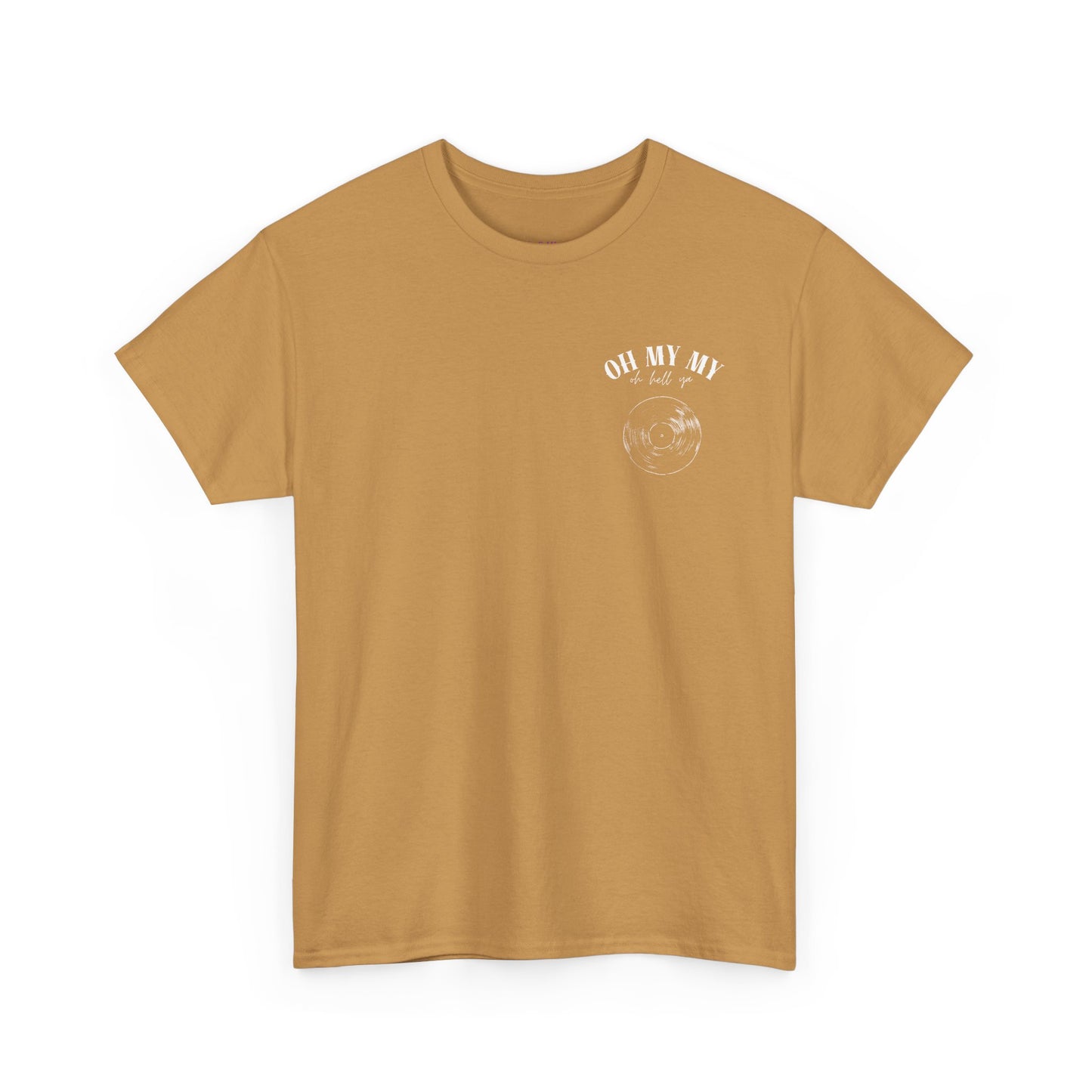 Oh My My Vintage Vinyl Graphic - Pocket Placement // Unisex Heavy Cotton Tee - Perfect for Music Lovers