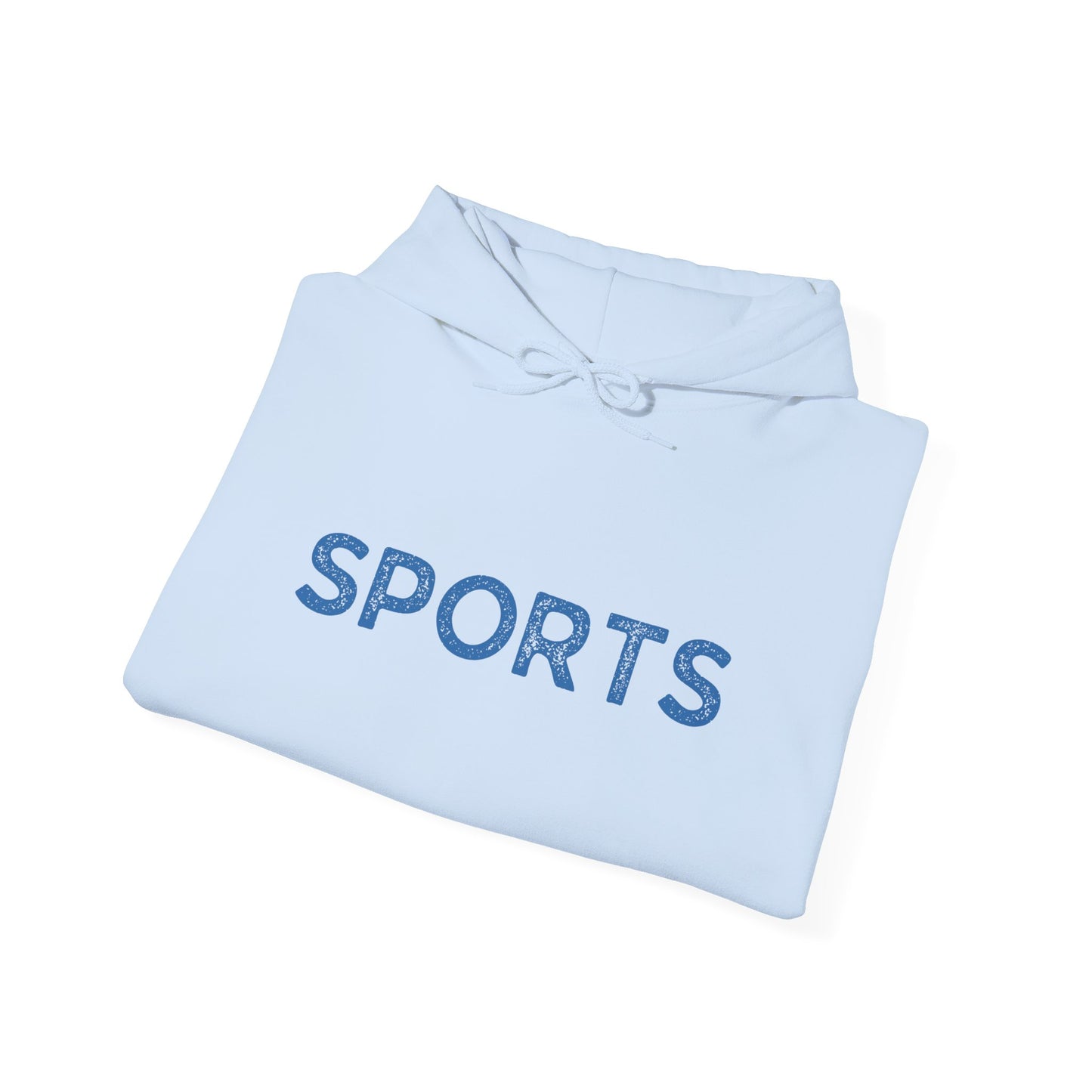 Sports // Unisex Heavy Blend™ Hooded Sweatshirt - Blue Text