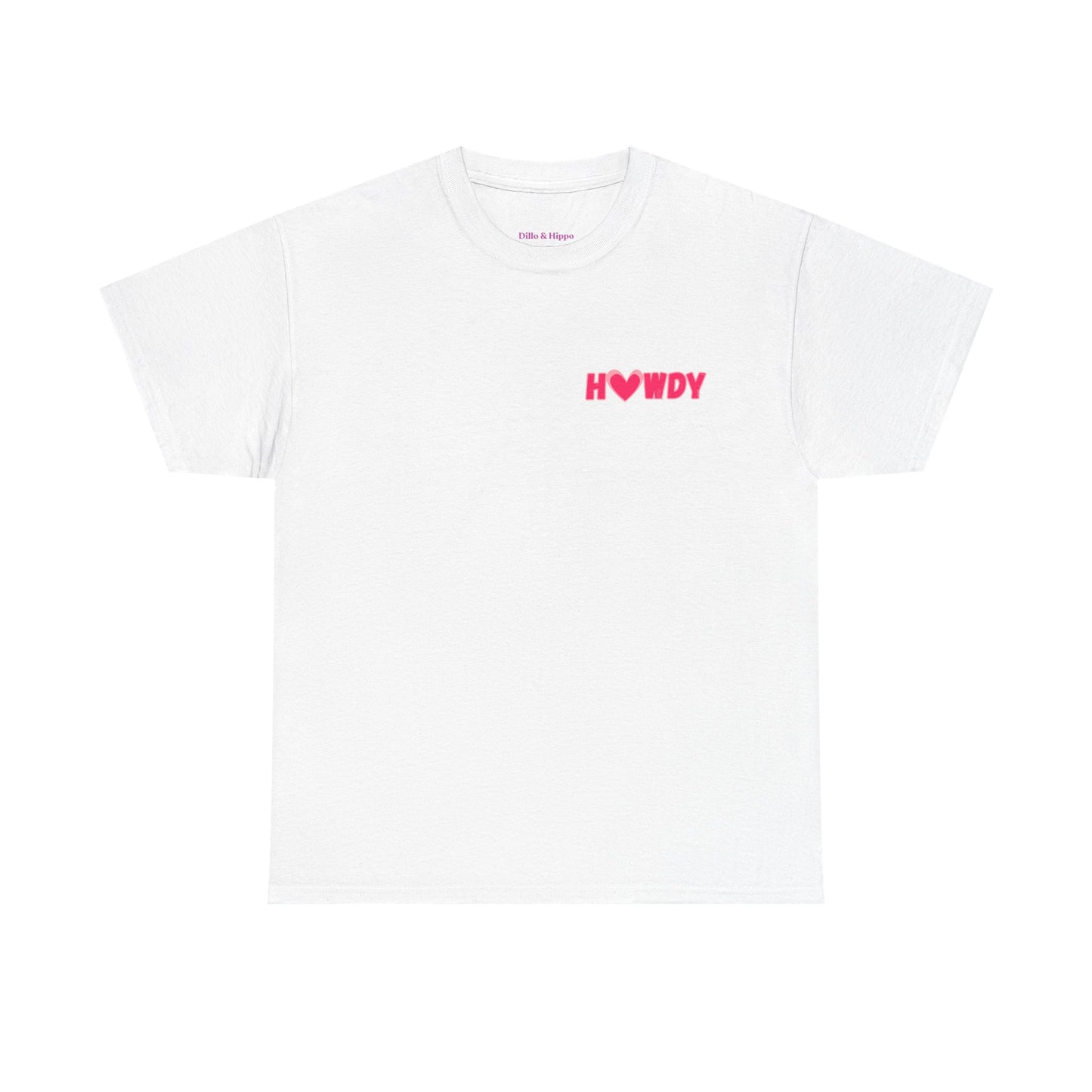 H<3WDY Pocket Placement // Fun Howdy Graphic Unisex Heavy Cotton Tee