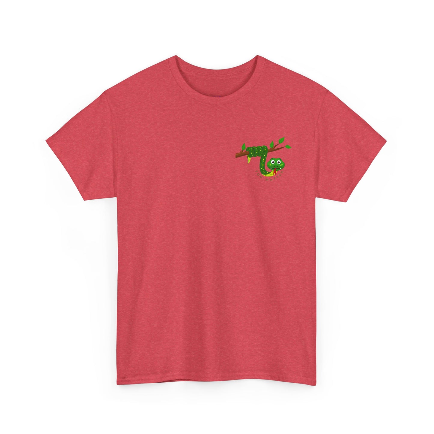 Keep Hanging On - Snake // Unisex Heavy Cotton Tee - Positive Message T-Shirt