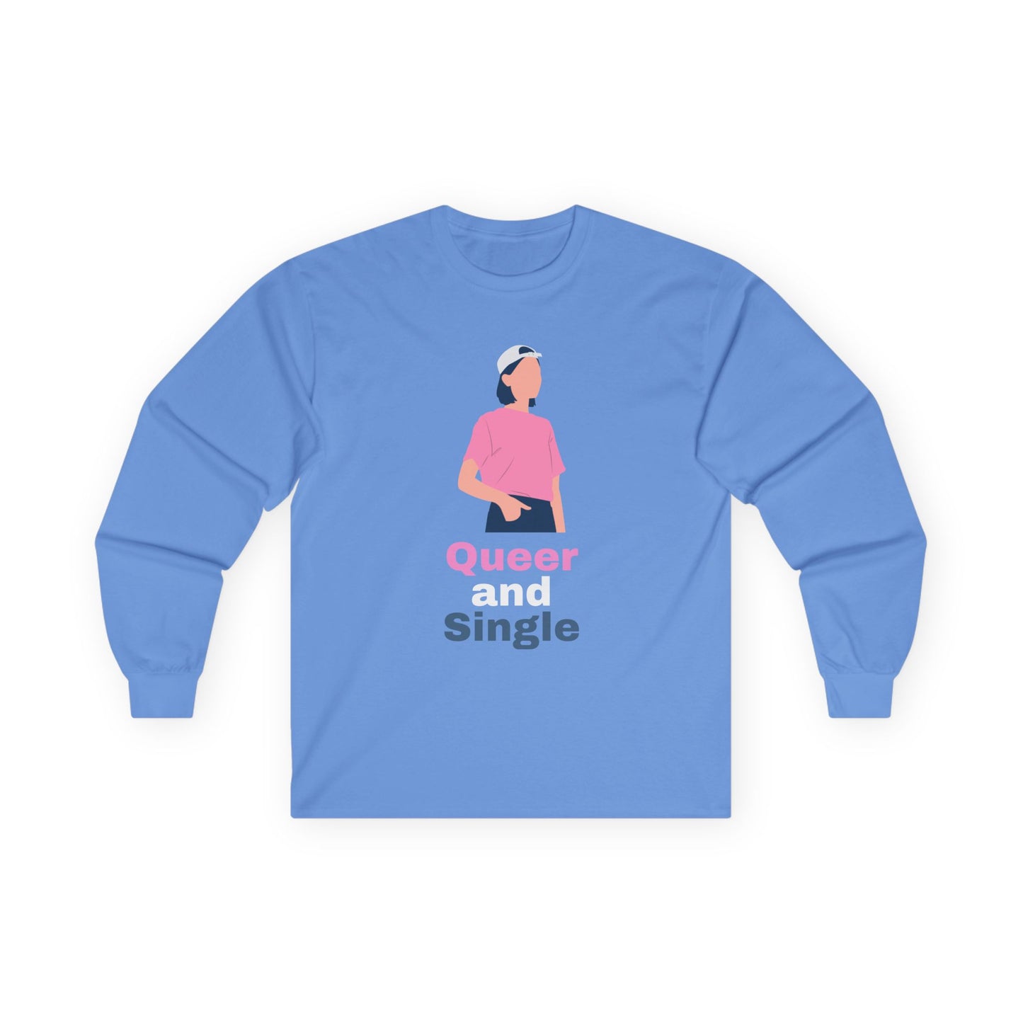 Queer and Single // Unisex Ultra Cotton Long Sleeve Tee