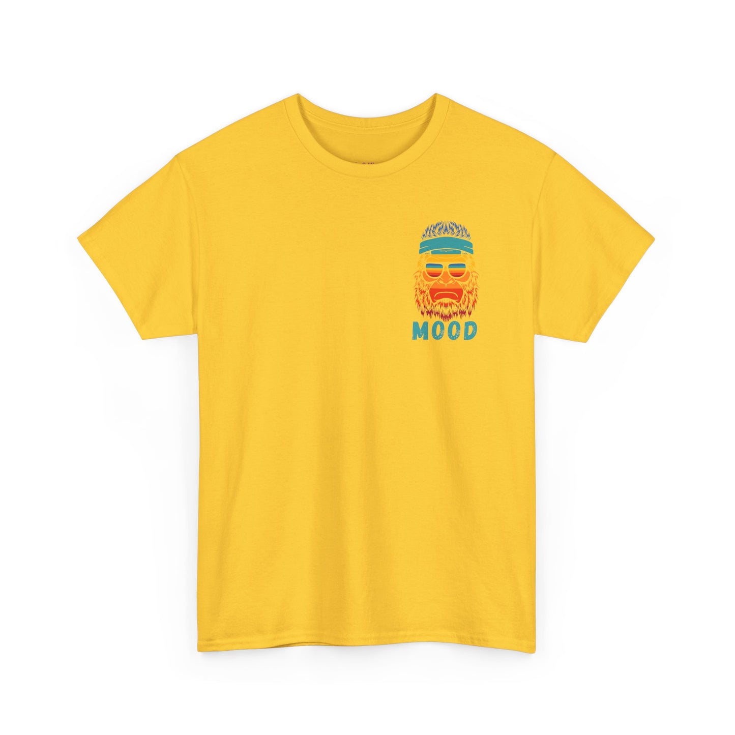 Bigfoot Mood - Pocket Placement // Retro Mood Unisex Heavy Cotton Tee - Colorful Graphic T-Shirt