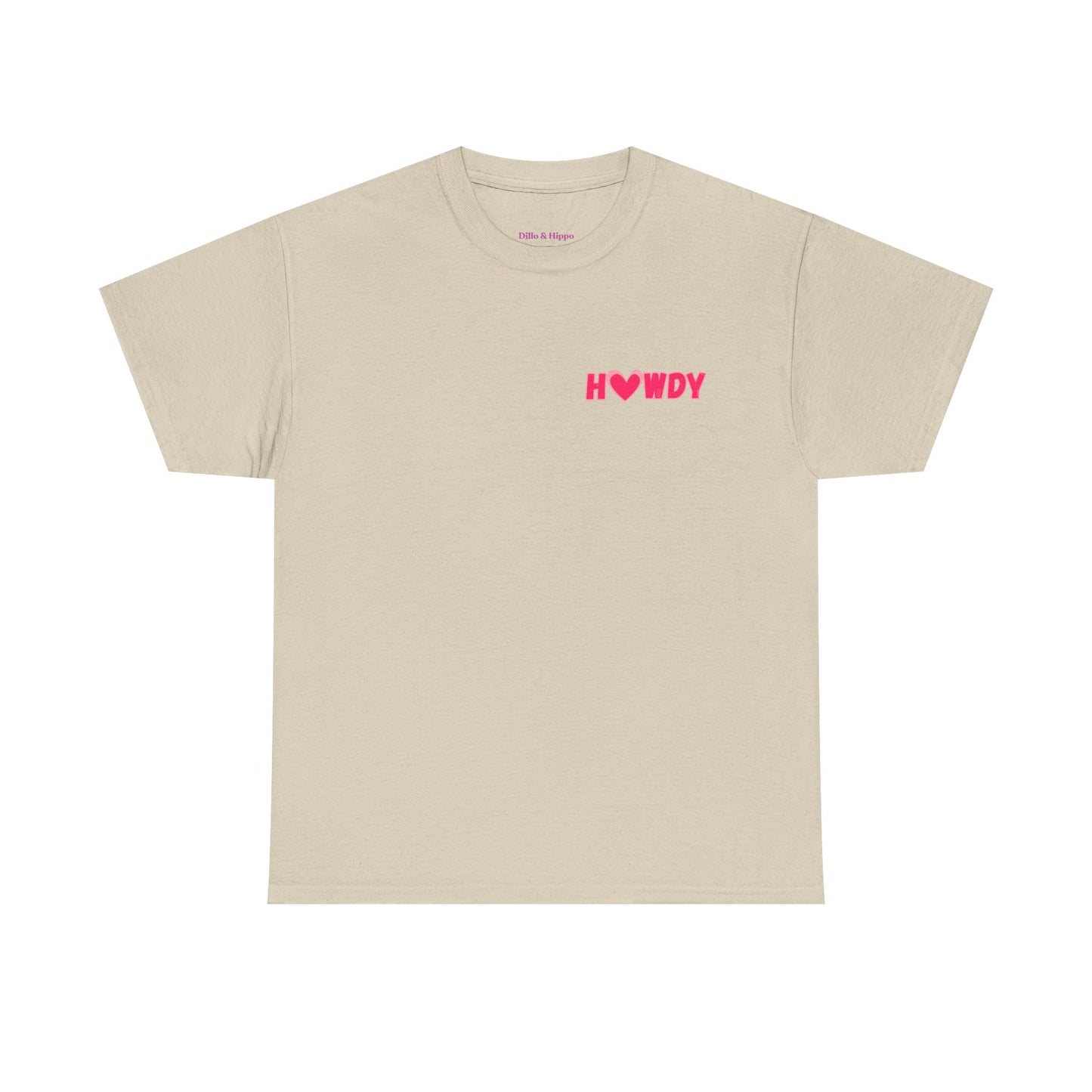 H<3WDY Pocket Placement // Fun Howdy Graphic Unisex Heavy Cotton Tee