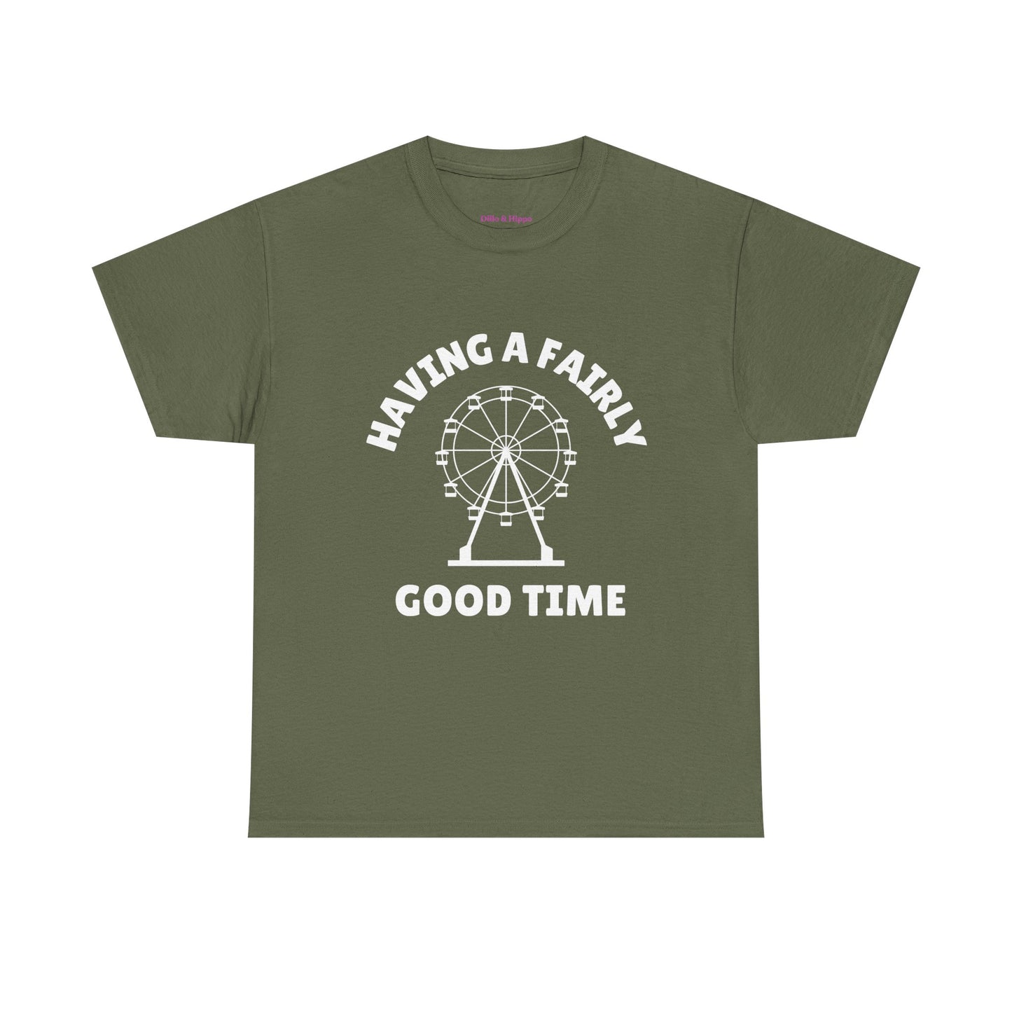 Having A Fairly Good Time // Ferris Wheel Good Time Punny Unisex Heavy Cotton Tee