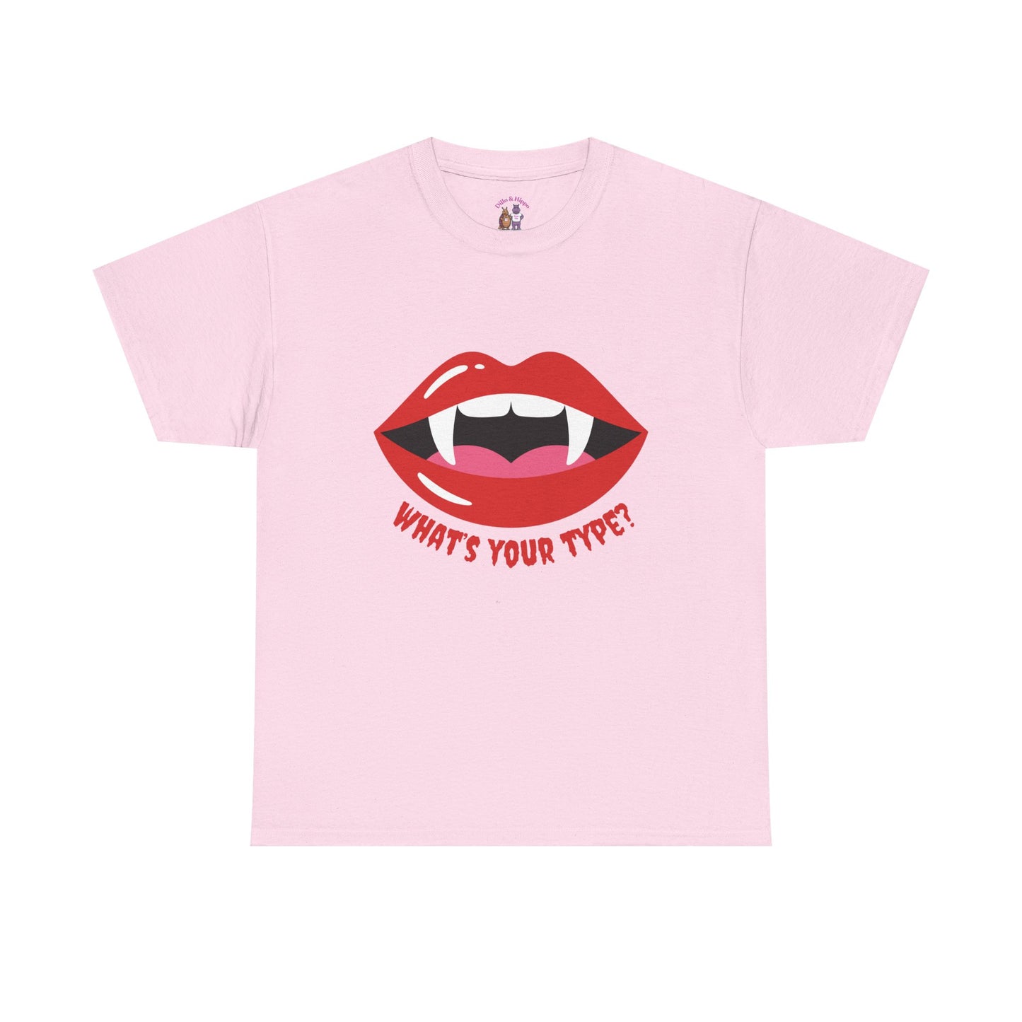 Vampire Lips Tee: Unisex Heavy Cotton Tee for Halloween, Party, Gift, Funny T-Shirt, Casual Wear, Trendy Fashion