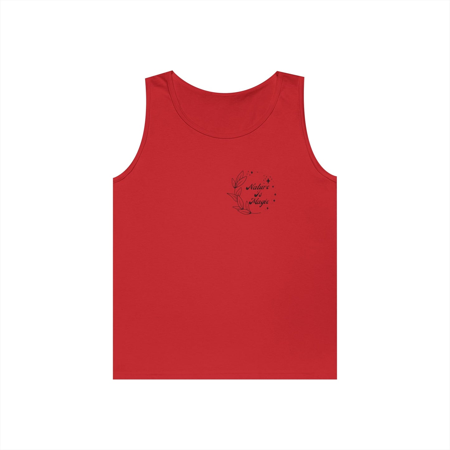 Nature is Magic - Pocket Placement // Unisex Heavy Cotton Tank Top - Design for Outdoor Lovers