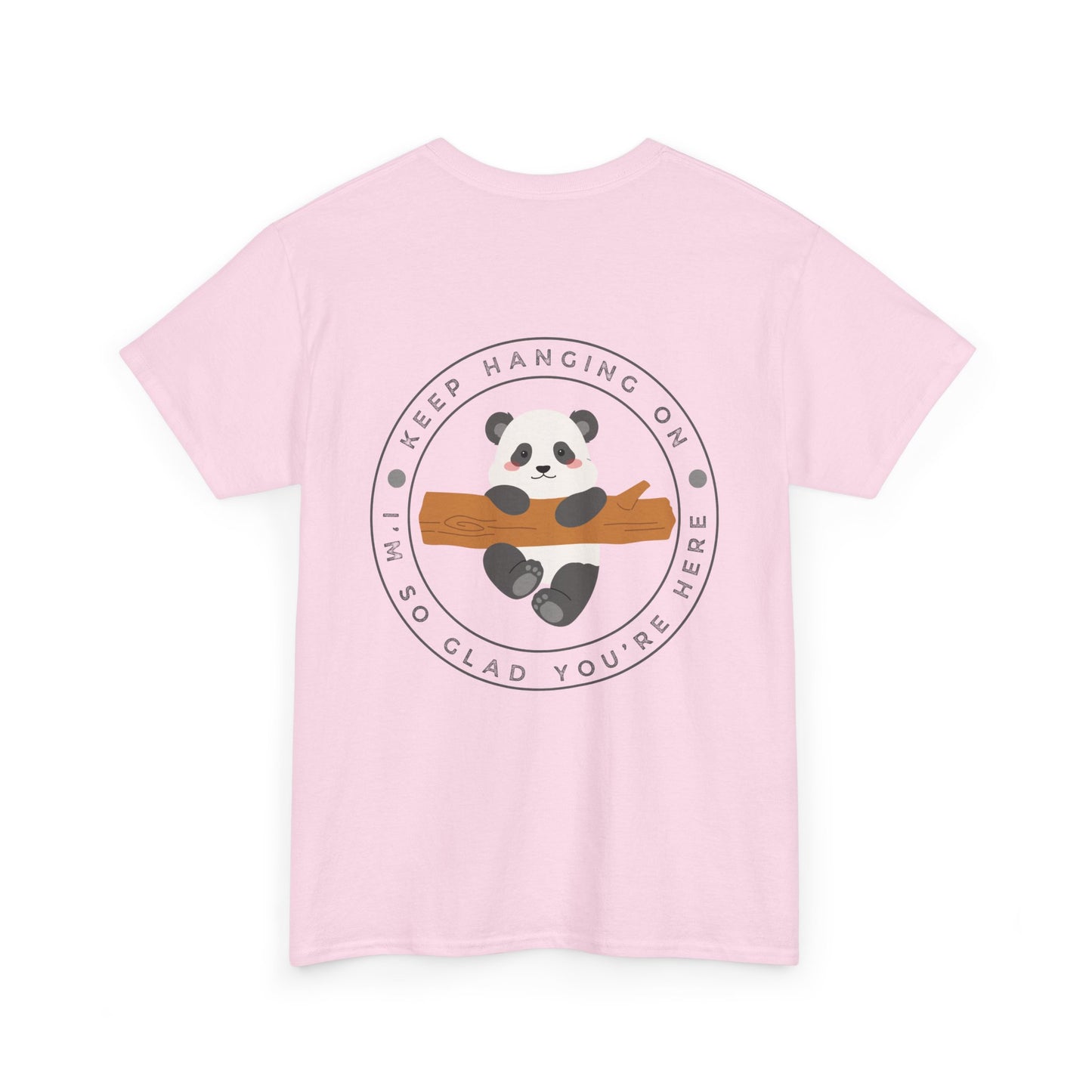 Keep Hangin' On - Panda // Unisex Heavy Cotton Tee -Vibes Graphic Shirt