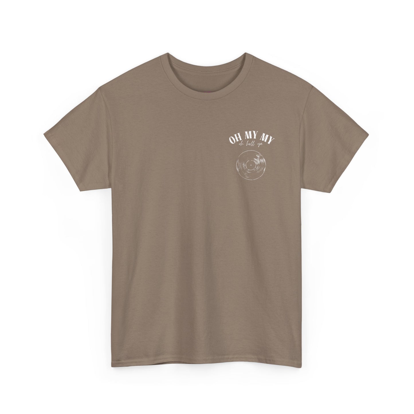 Oh My My Vintage Vinyl Graphic - Pocket Placement // Unisex Heavy Cotton Tee - Perfect for Music Lovers