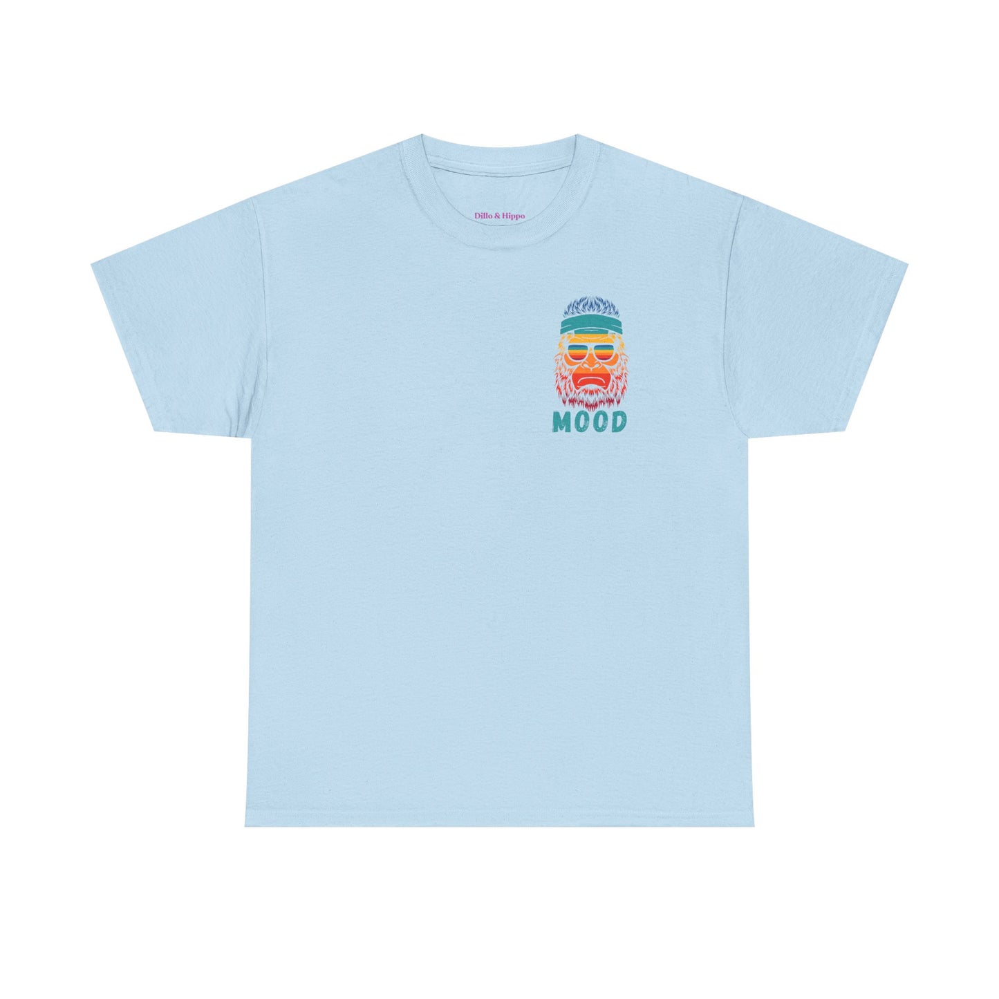 Bigfoot Mood - Pocket Placement // Retro Mood Unisex Heavy Cotton Tee - Colorful Graphic T-Shirt