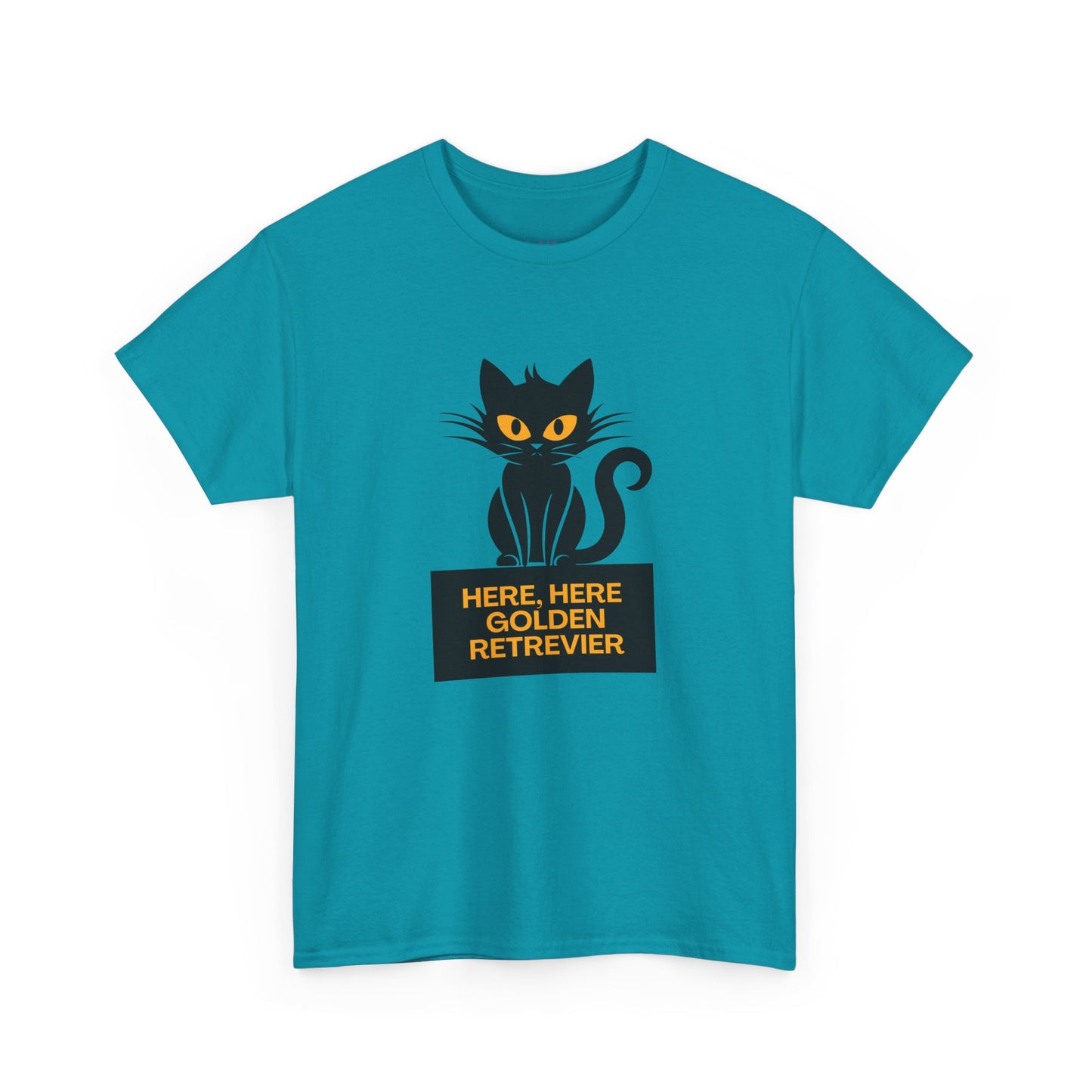 Black Cat with Sign // Unisex Heavy Cotton Tee