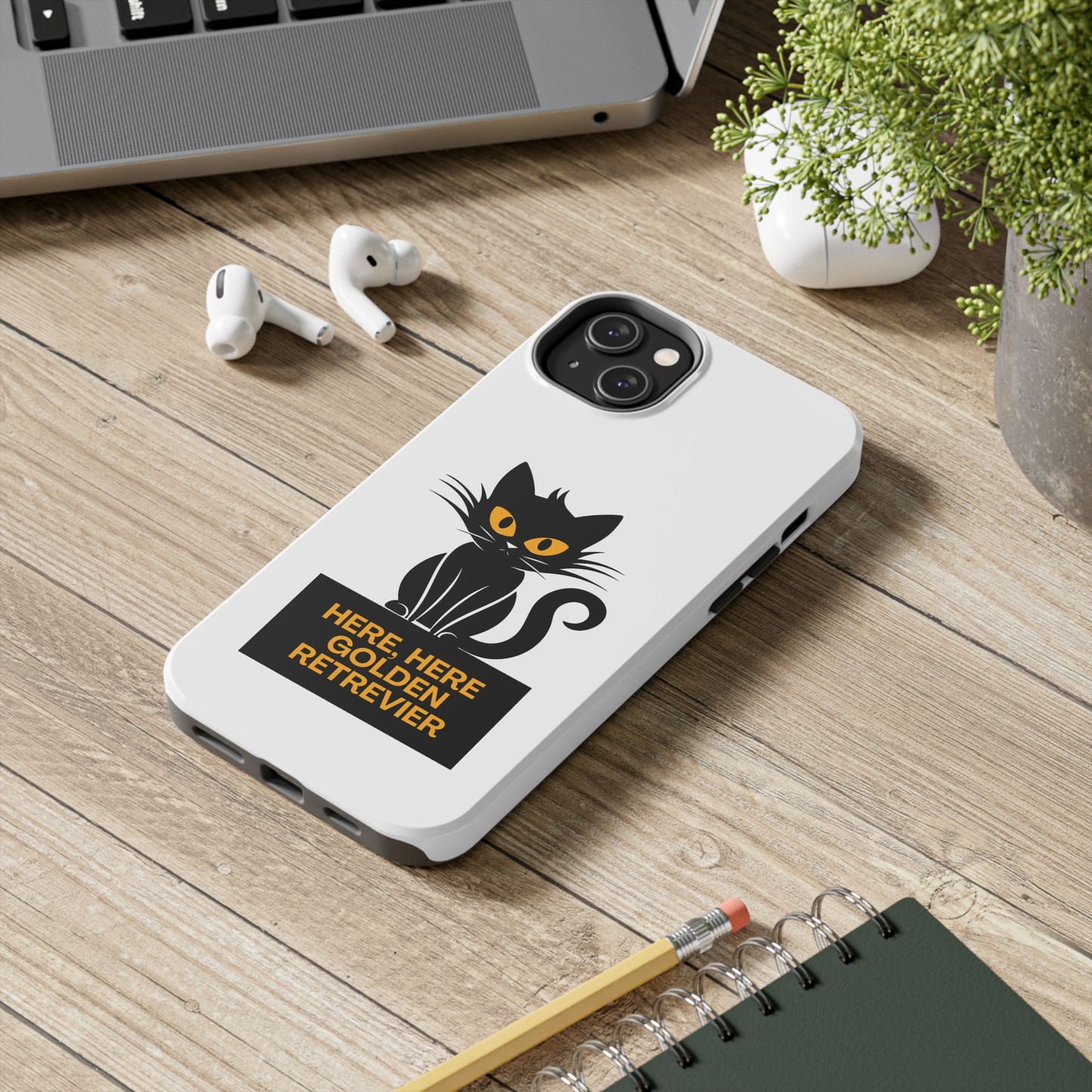 Here, Here Golden Retriever // Phone Case