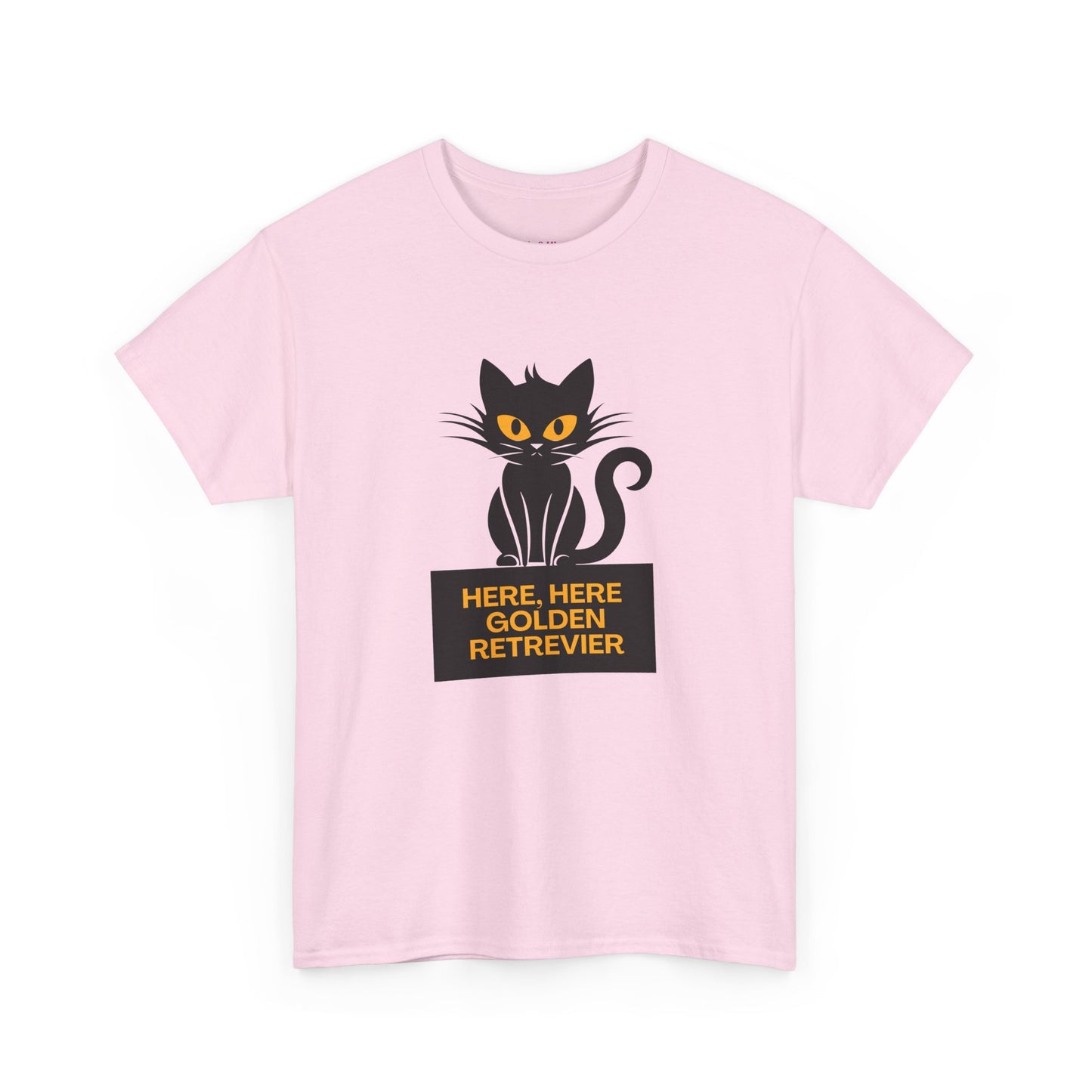 Black Cat with Sign // Unisex Heavy Cotton Tee