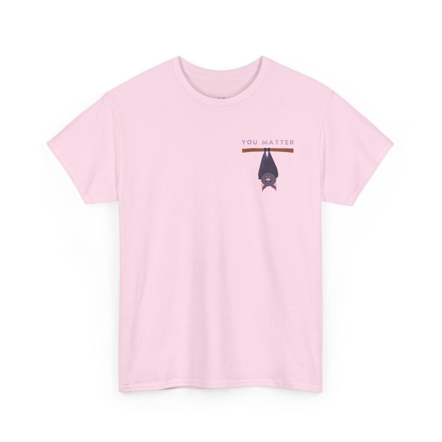 Keep Hangin' On - Bat // Inspirational Unisex Heavy Cotton Tee - 'You Matter' & 'Keep Hanging On' Design