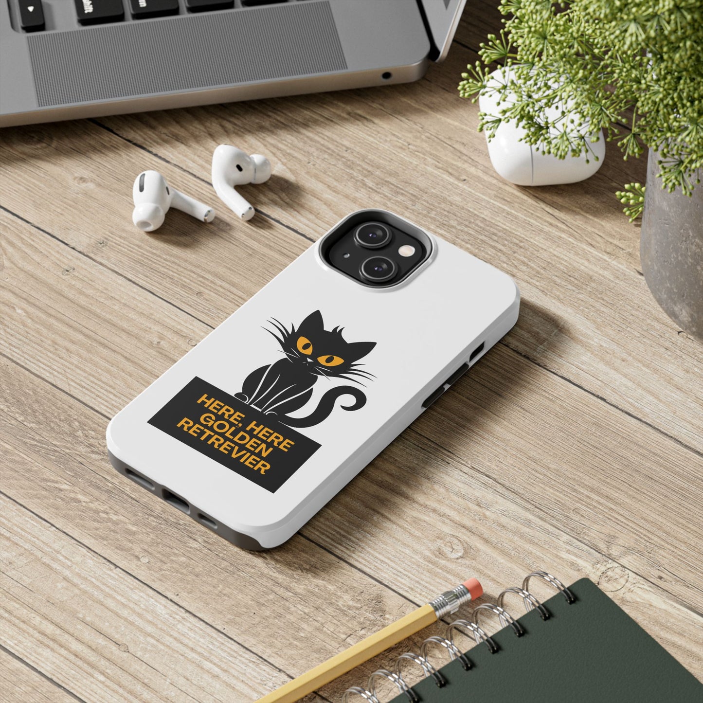 Here, Here Golden Retriever // Phone Case